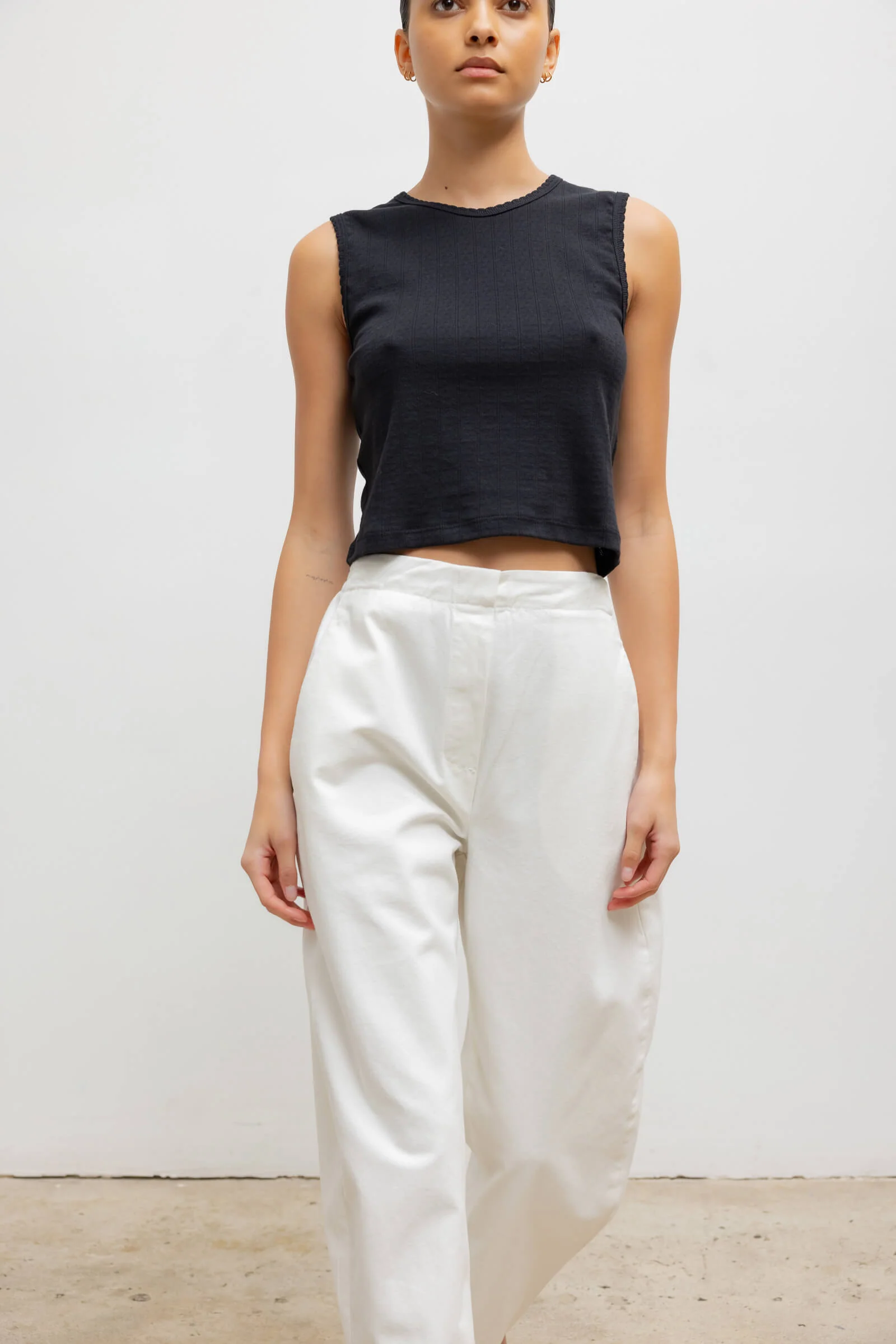 Leset - Pointelle Sleeveless Crew - Image 5