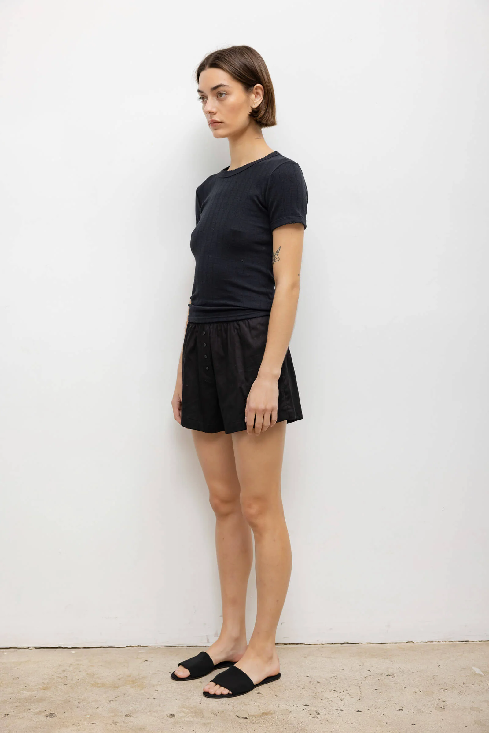 Leset - Pointelle Slim Fit Tee - Image 4