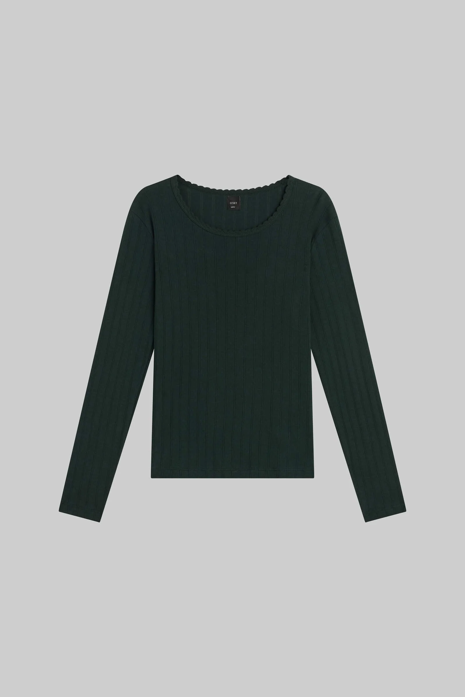 Leset - Pointelle Slim Fit Long Sleeve - Image 2
