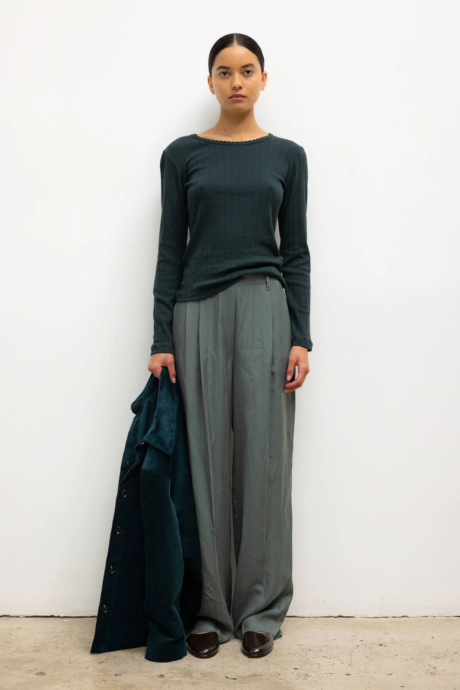 Leset - Pointelle Slim Fit Long Sleeve - Image 3