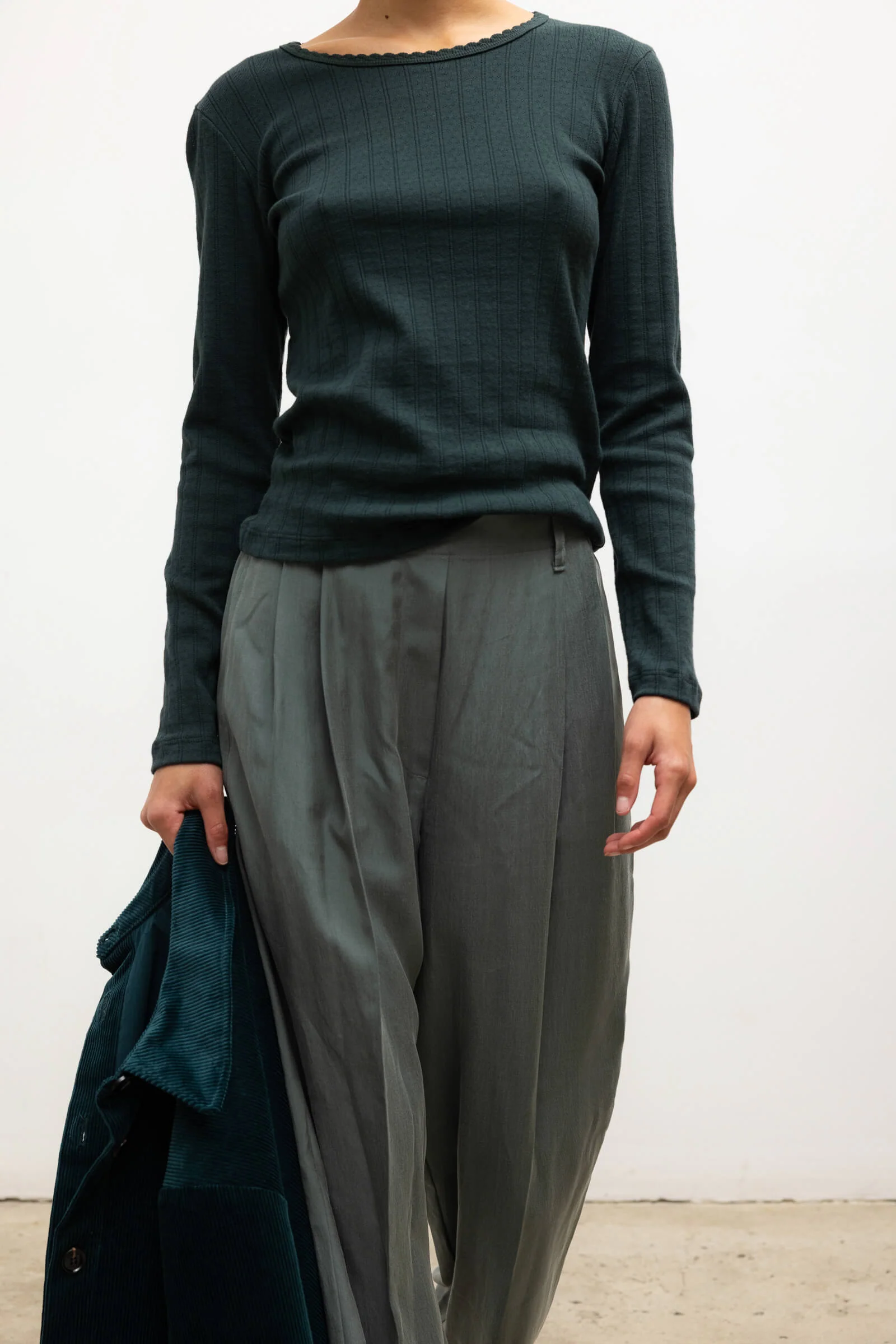 Leset - Pointelle Slim Fit Long Sleeve - Image 5