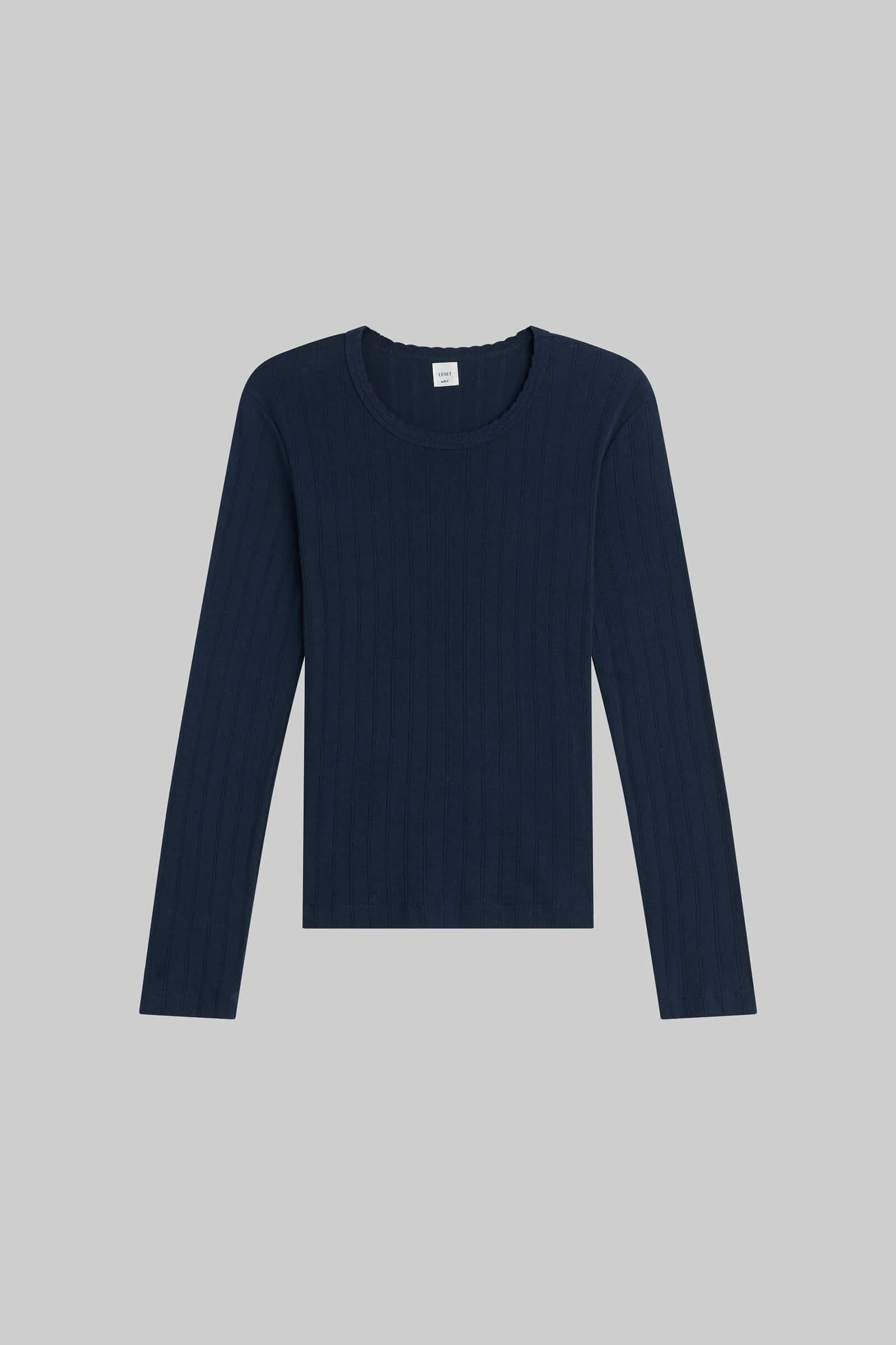 Leset - Pointelle Slim Fit Long Sleeve - Image 2