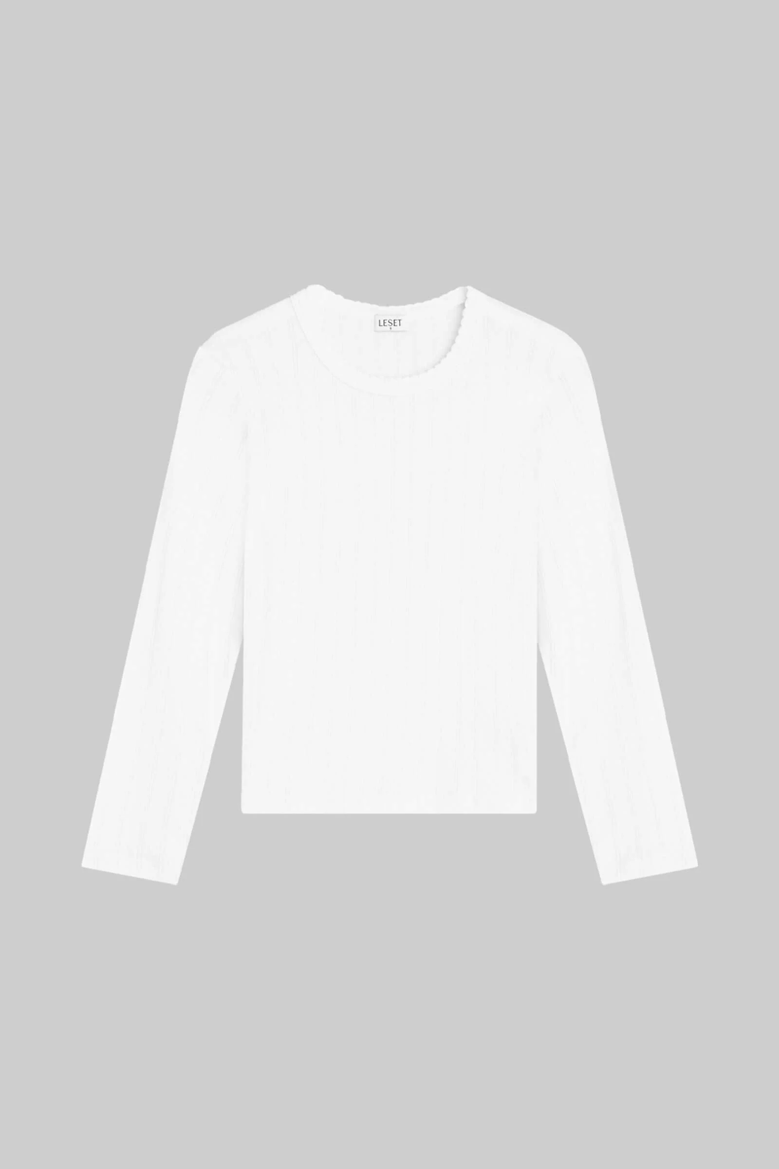 Leset - Pointelle Slim Fit Long Sleeve - Image 2
