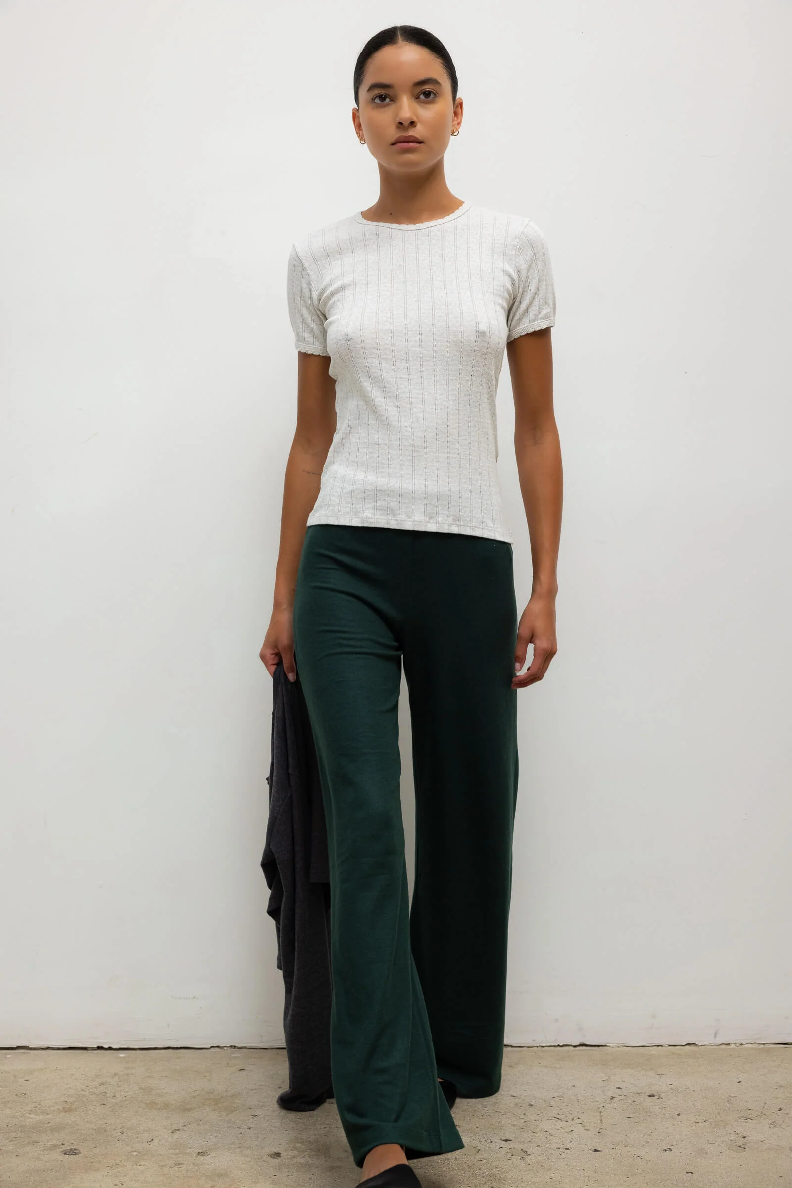 Leset - Pointelle Slim Fit Tee - Image 4