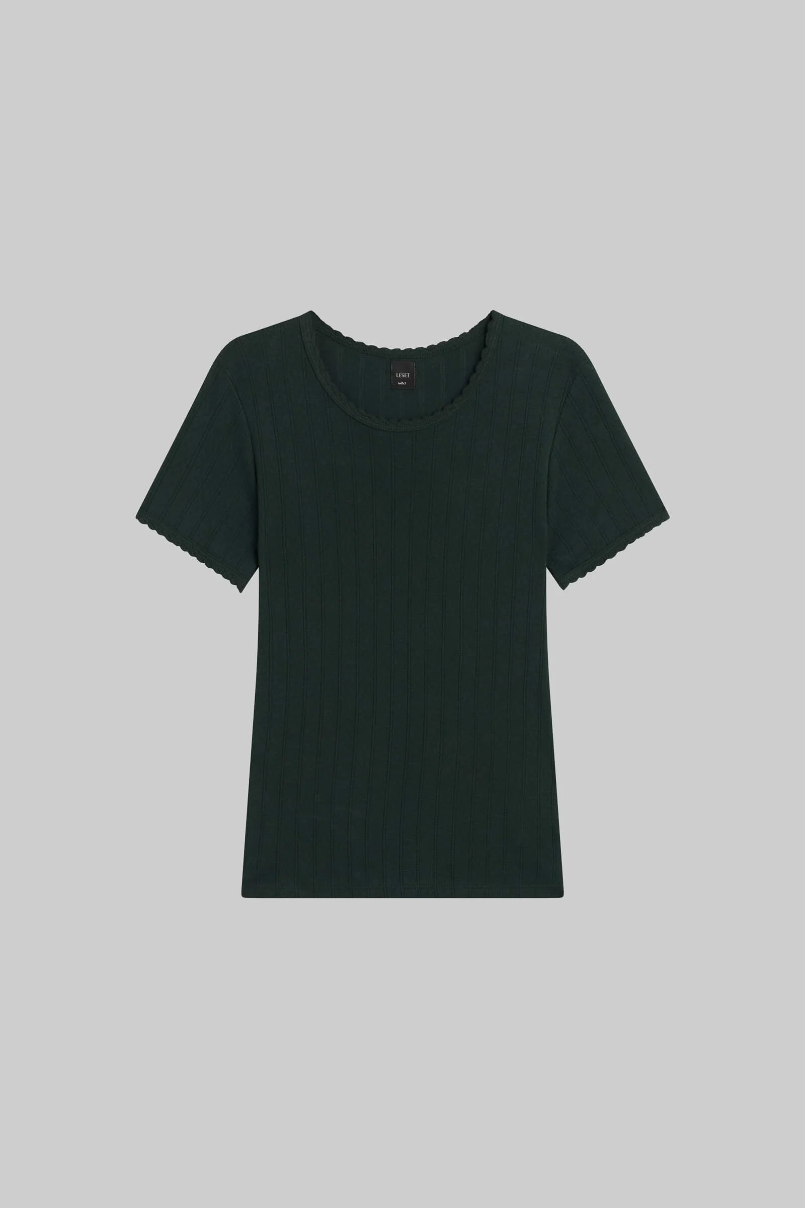 Leset - Pointelle Slim Fit Tee - Image 2