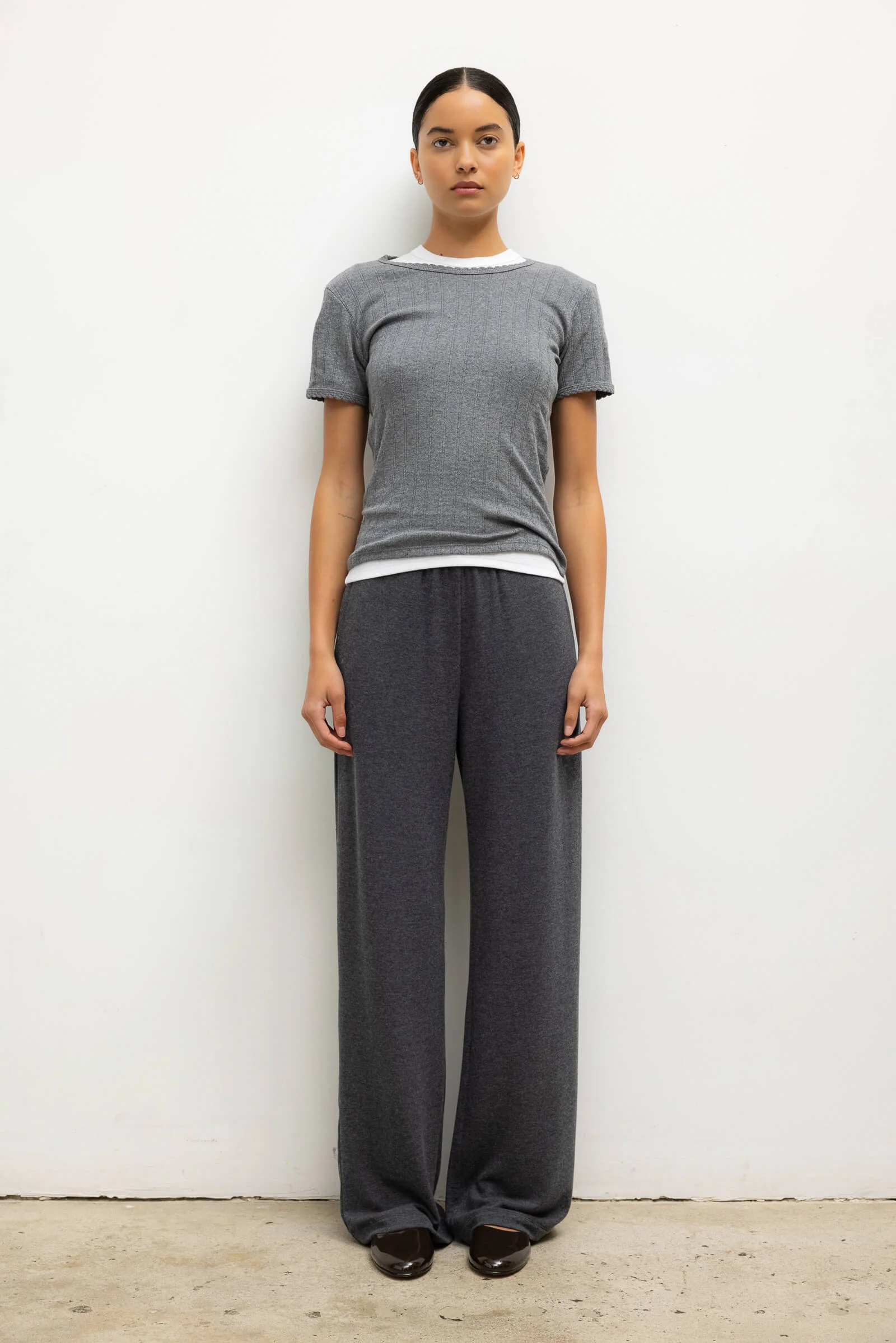 Leset - Pointelle Slim Fit Tee - Image 3
