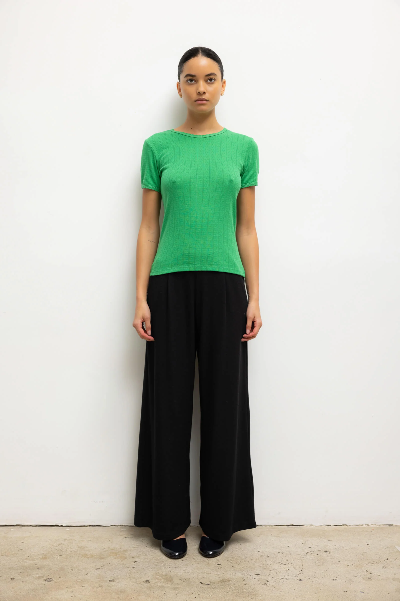 Leset - Pointelle Slim Fit Tee - Image 3