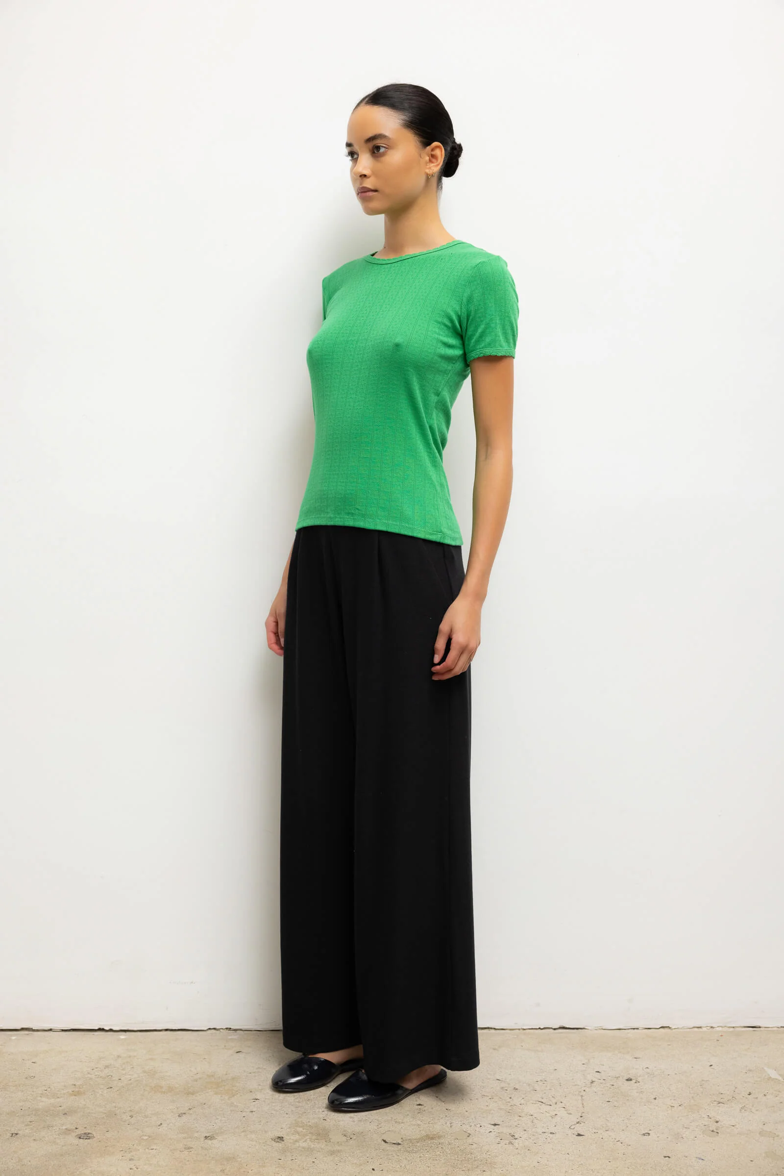 Leset - Pointelle Slim Fit Tee - Image 6