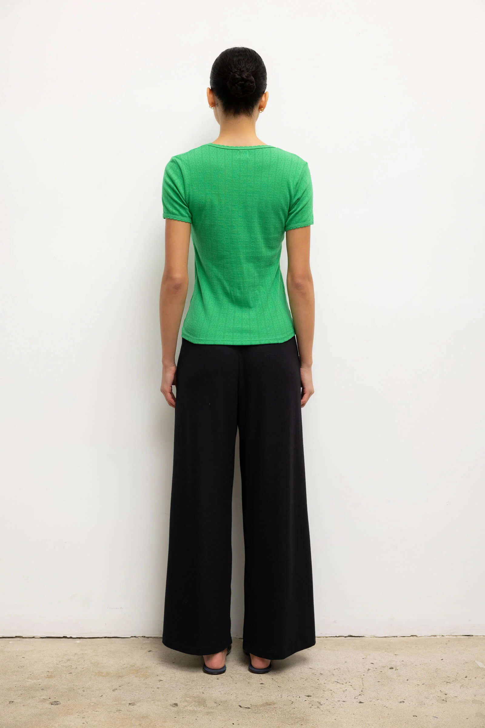Leset - Pointelle Slim Fit Tee - Image 7