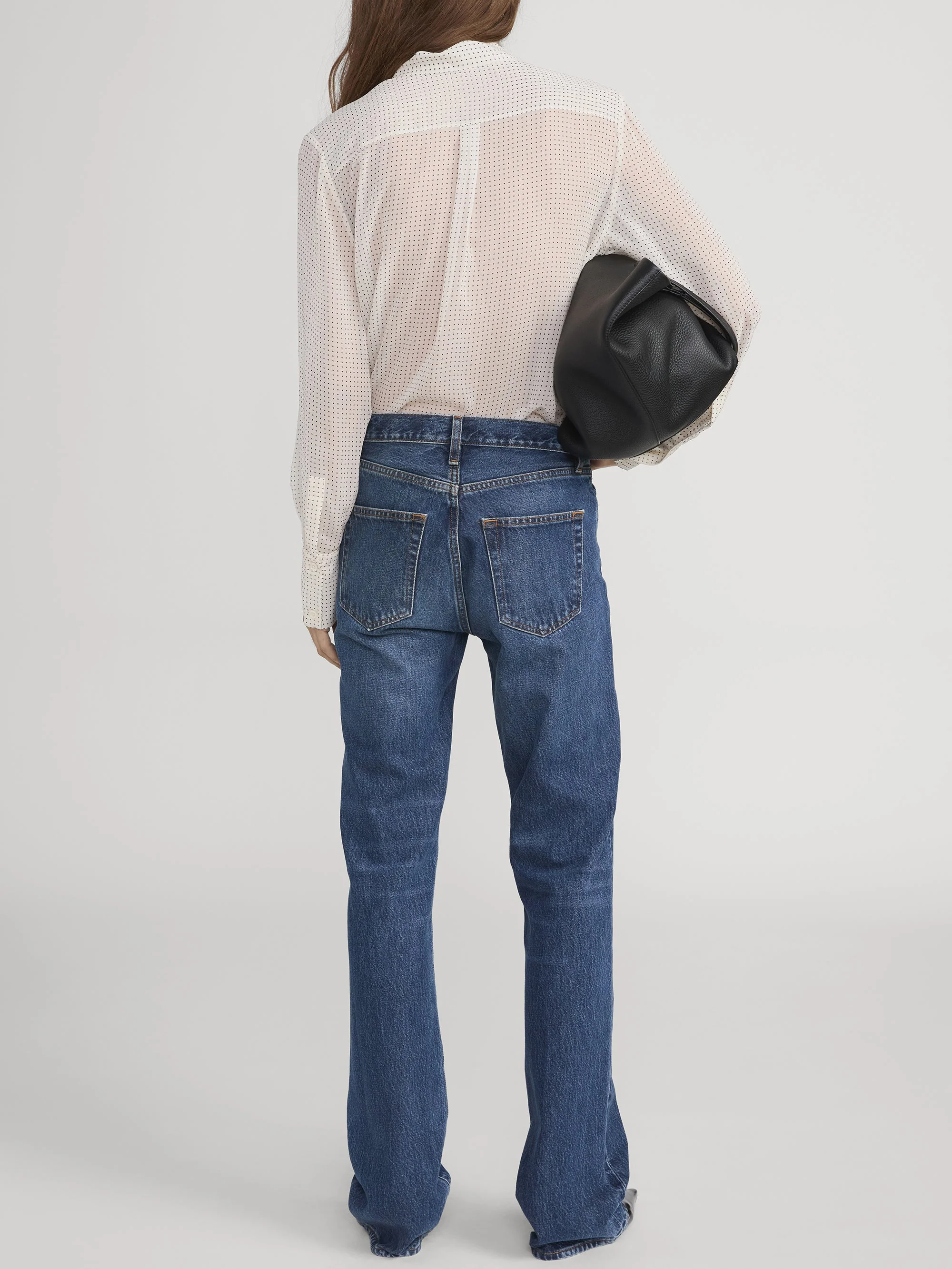 FRAME - Polka Dot Modern Tie Blouse - Image 6
