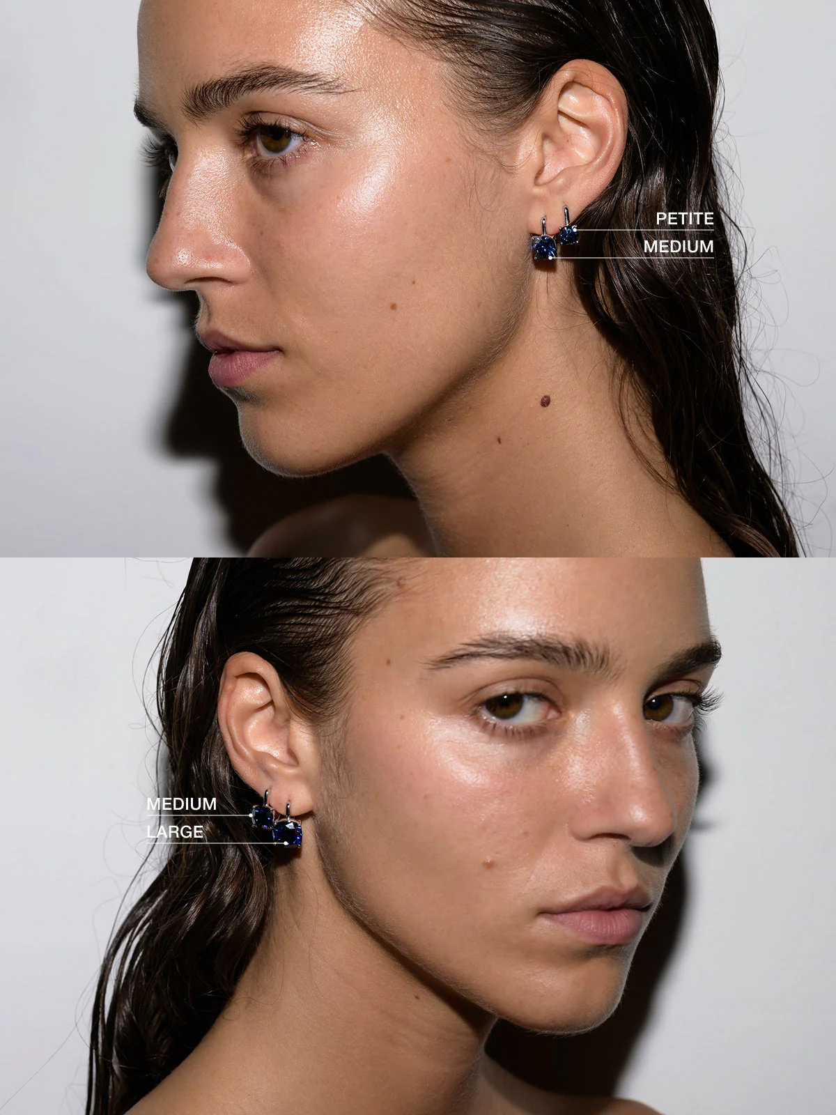 Dorsey - PORTER CUSHION - CUT EARRINGS IN SLATE BLUE MOISSANITE - Image 3