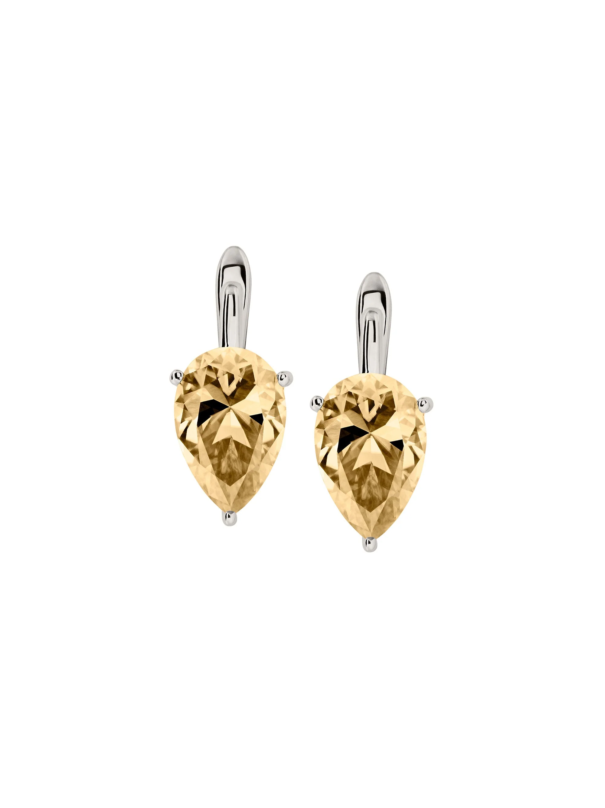Dorsey - PORTER PEAR - CUT EARRINGS IN HONEY MOISSANITE