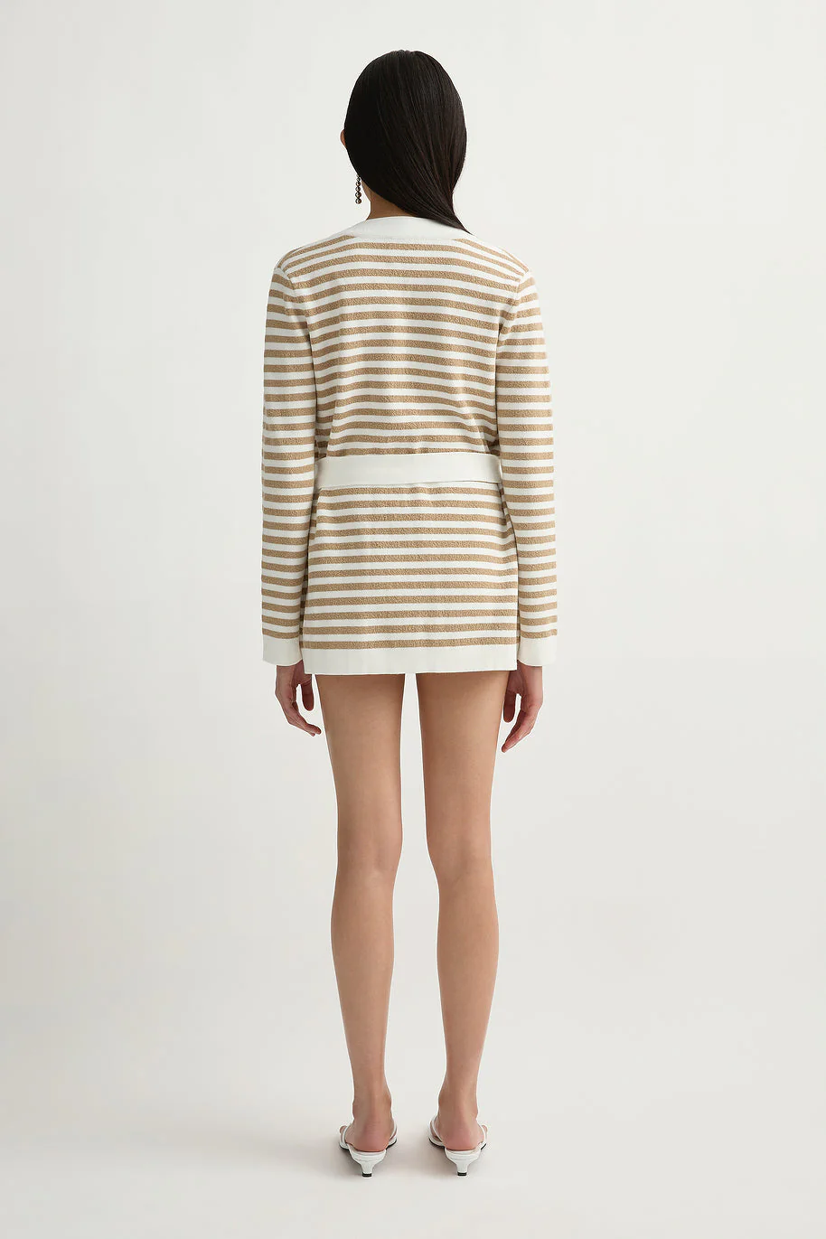 Posse - ARI CARDIGAN - TAN STRIPE - Image 4