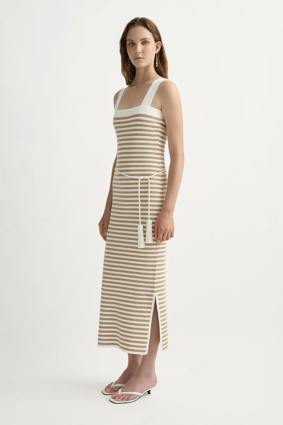 Posse - ARI DRESS - TAN STRIPE - Image 2
