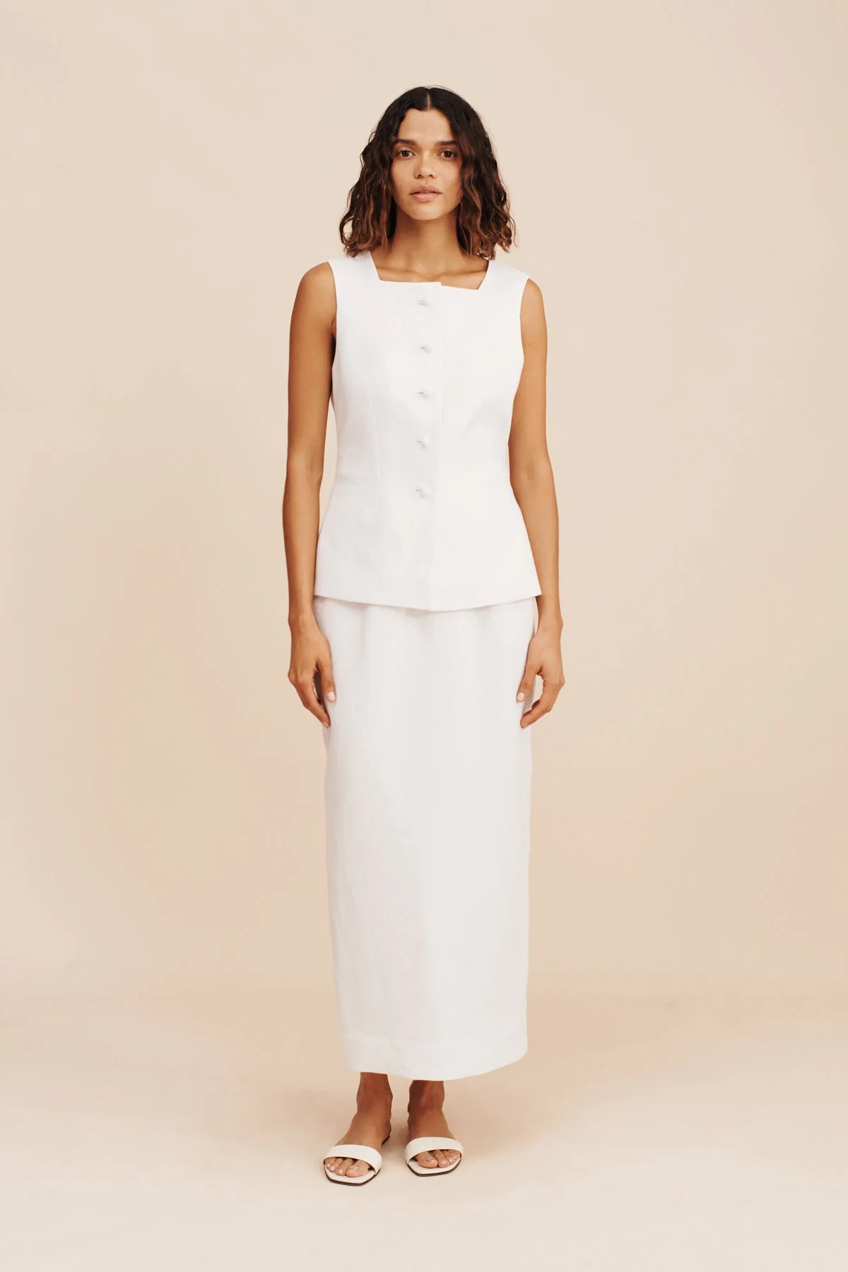 Posse - BONNIE PENCIL SKIRT - IVORY - Image 4