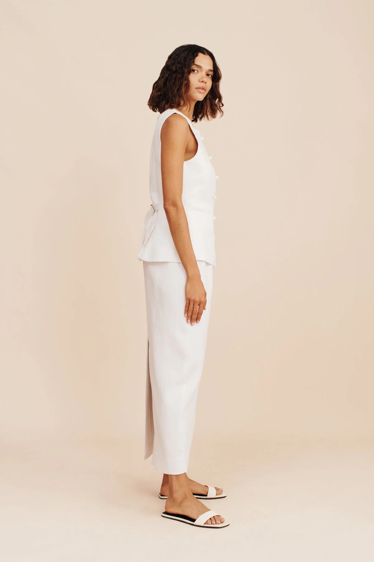 Posse - BONNIE PENCIL SKIRT - IVORY - Image 5