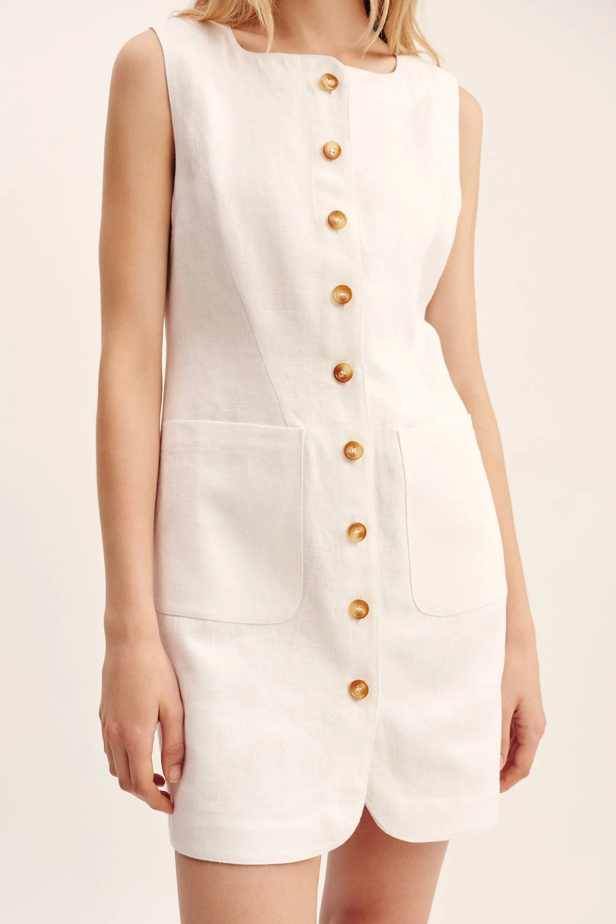 Posse - EMMA BUTTON DOWN DRESS - IVORY - Image 6