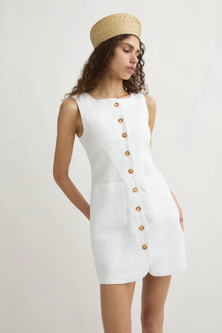 Posse - EMMA BUTTON DOWN DRESS - IVORY - Image 9