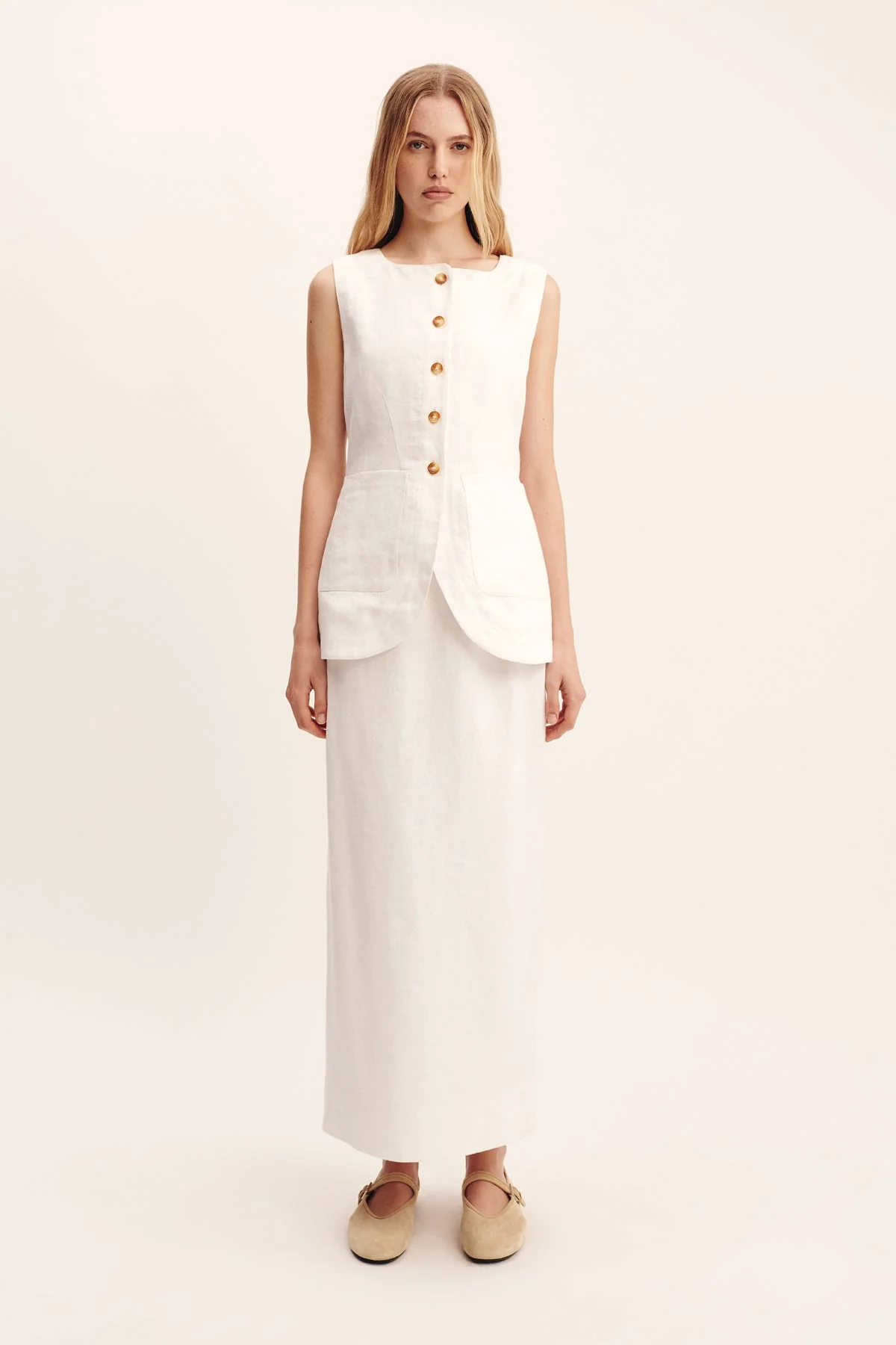 Posse - EMMA PENCIL SKIRT - IVORY - Image 5