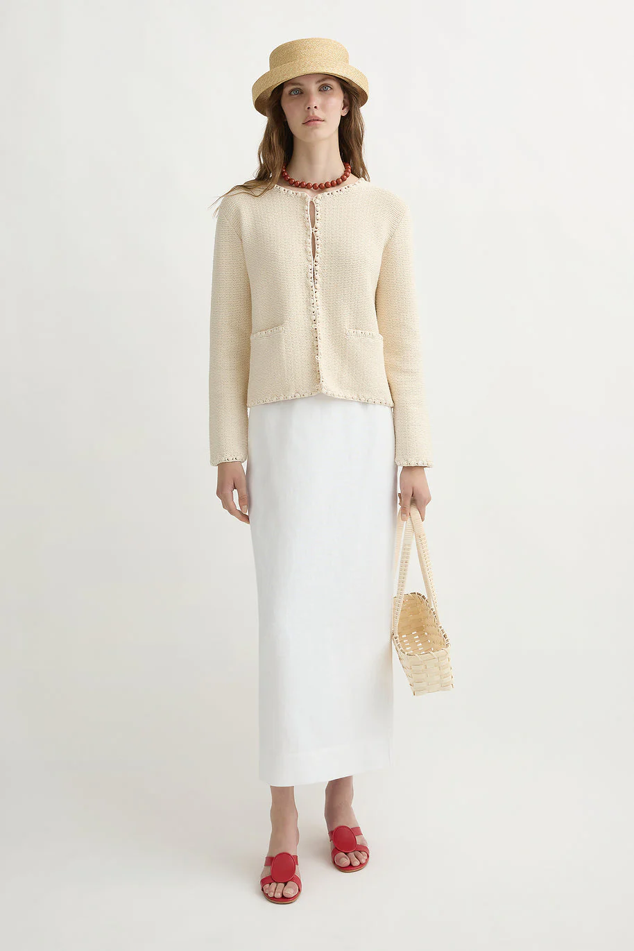 Posse - EMMA PENCIL SKIRT - IVORY - Image 9