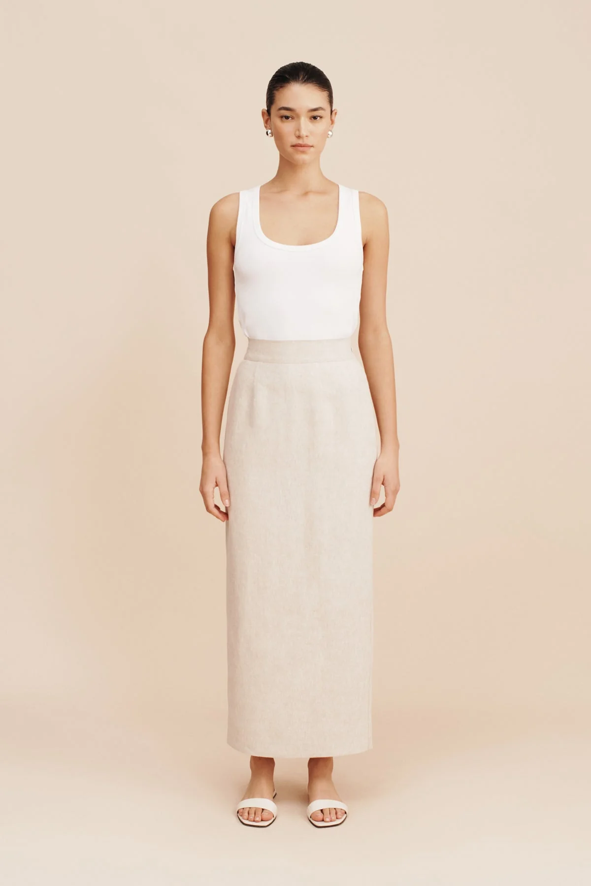 Posse - EMMA PENCIL SKIRT - NATURAL - Image 4