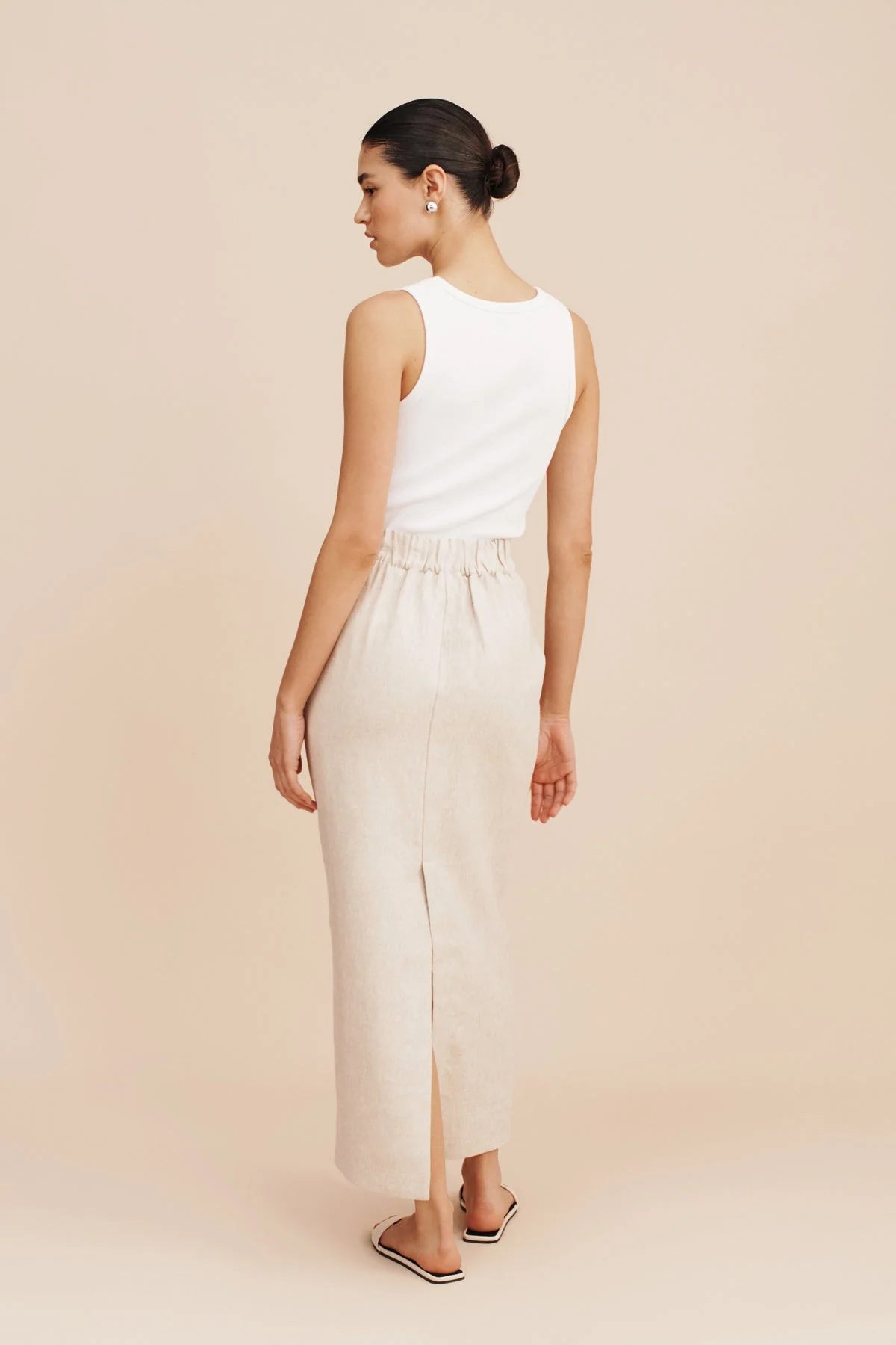 Posse - EMMA PENCIL SKIRT - NATURAL - Image 5