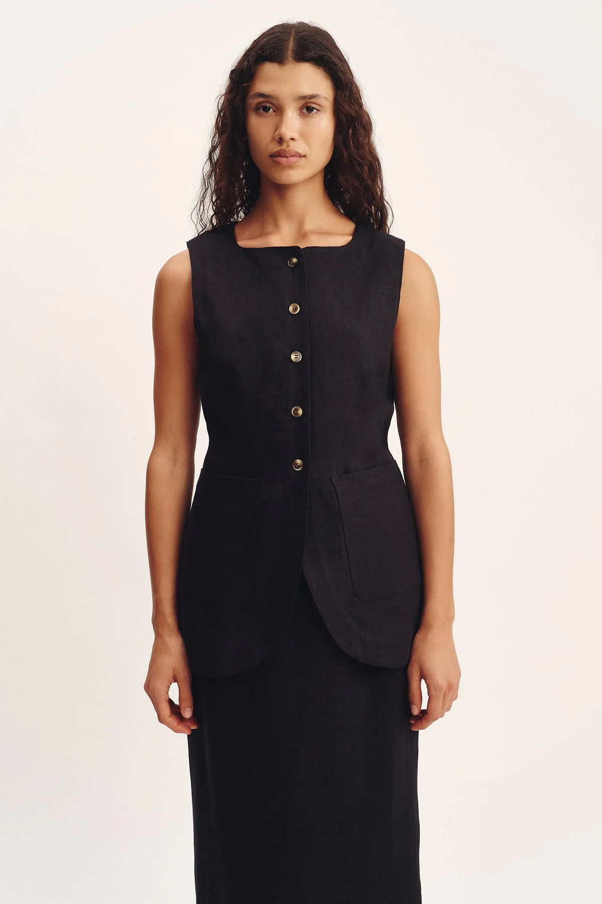Posse - EMMA VEST - BLACK