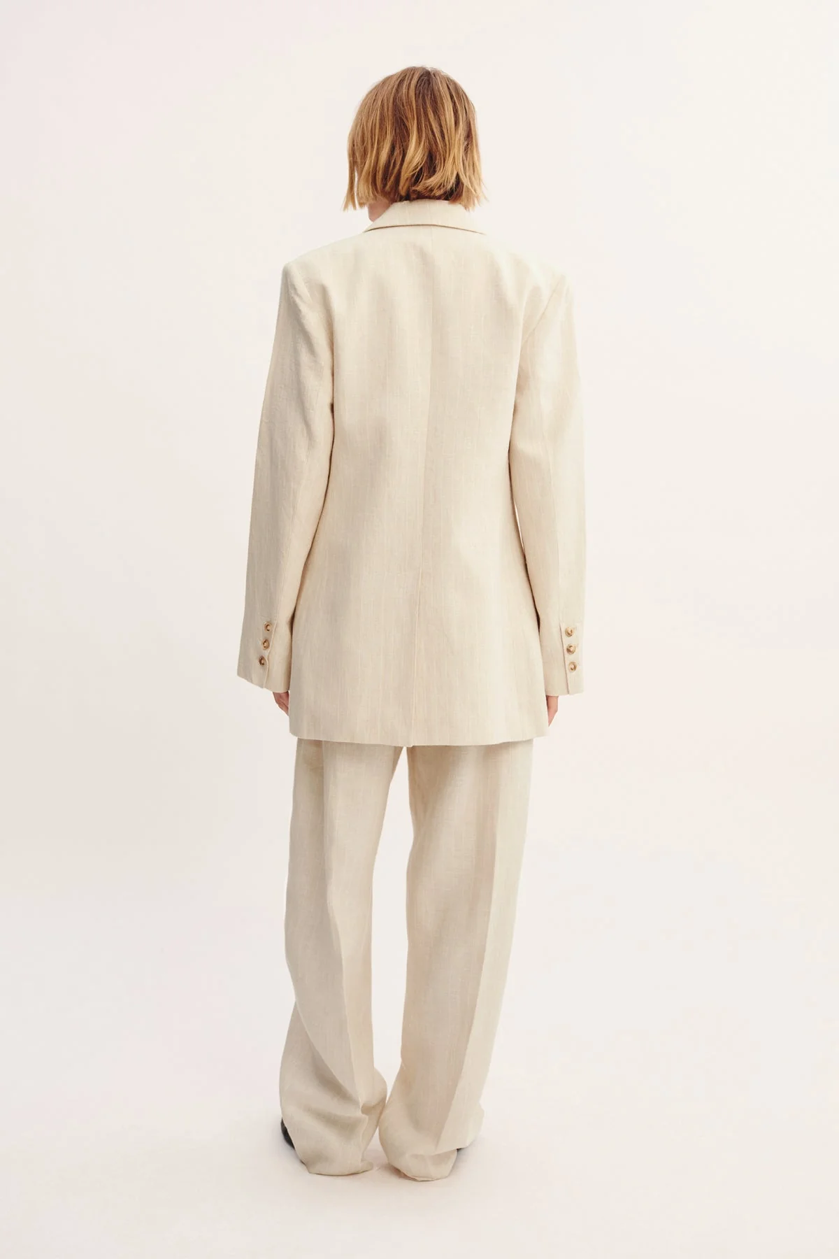 Posse - LEON BLAZER - BEIGE PINSTRIPE - Image 12