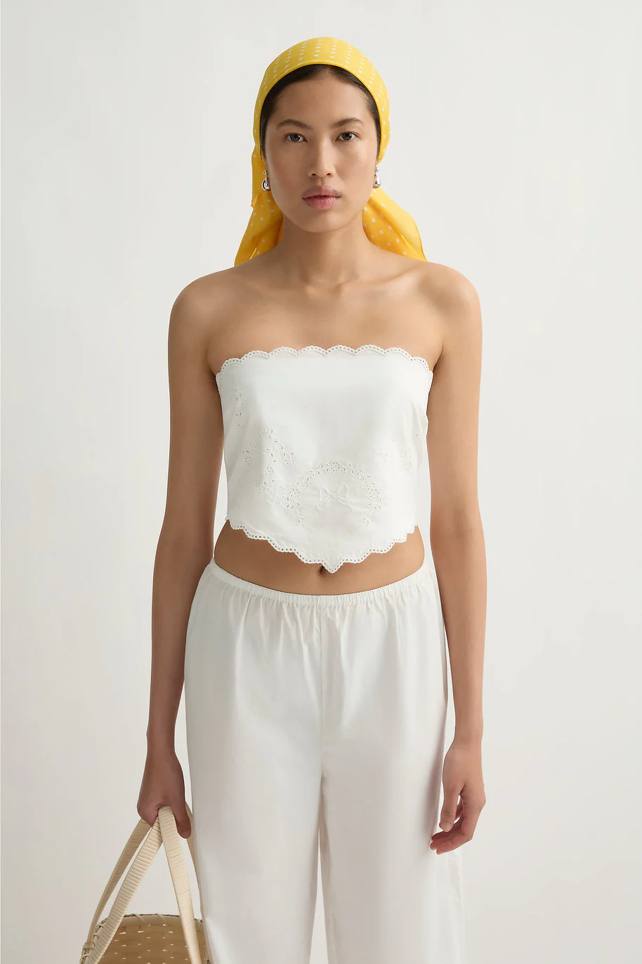 Posse - LOIS TIE TOP - VINTAGE WHITE