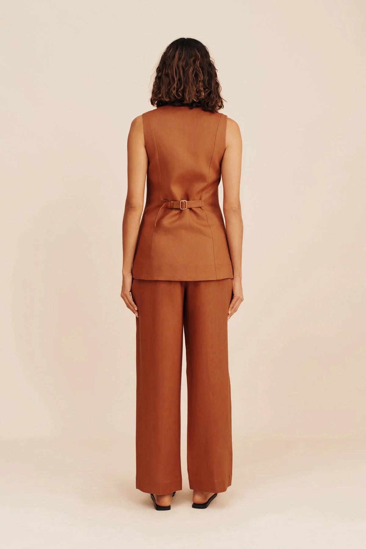 Posse - LORENZO HIGH NECK VEST - CHESTNUT - Image 11