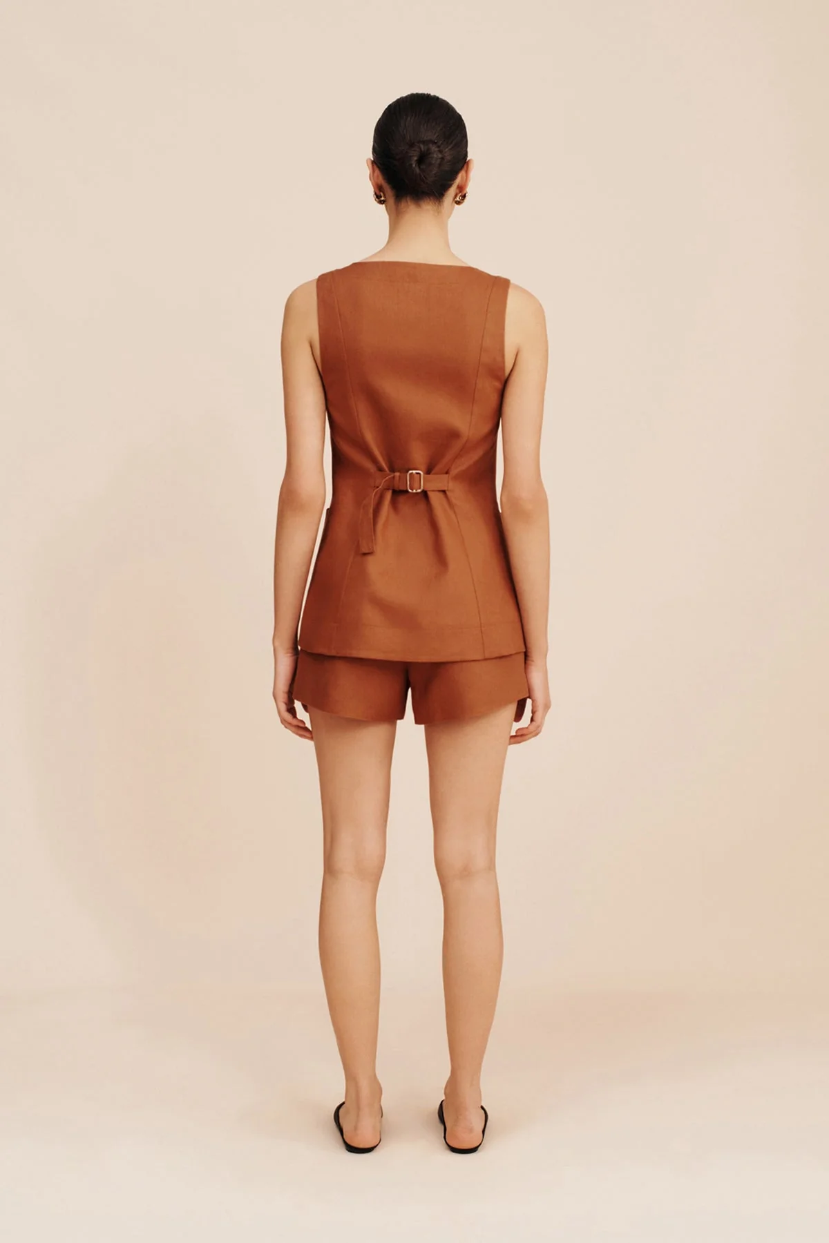 Posse - LORENZO HIGH NECK VEST - CHESTNUT - Image 13