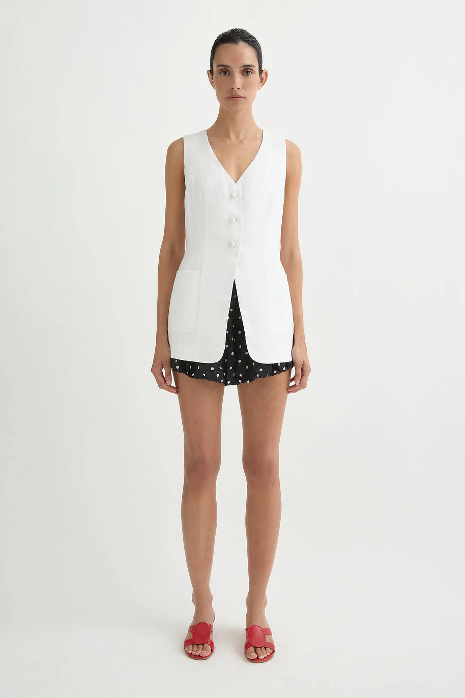 Posse - LORENZO TAILORED VEST - IVORY - Image 9