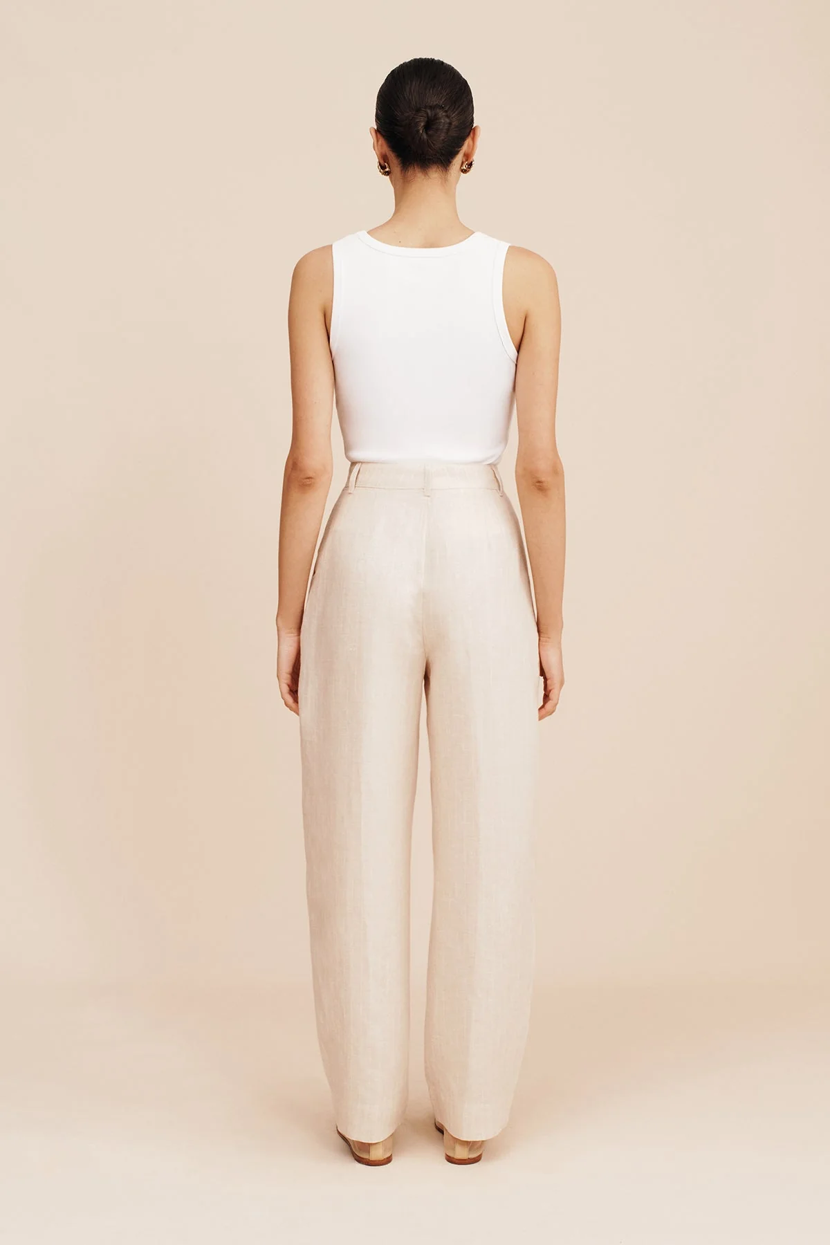 Posse - LUCILLE TROUSER - BEIGE PINSTRIPE - Image 5