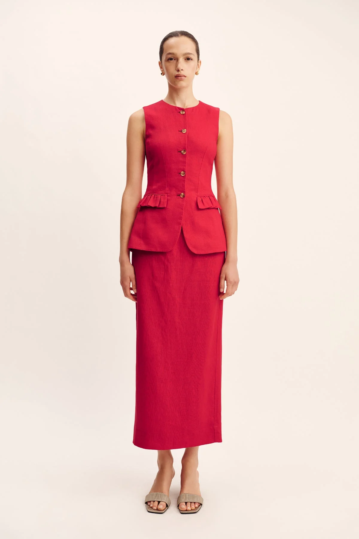 Posse - MATILDA GILET - RED - Image 4
