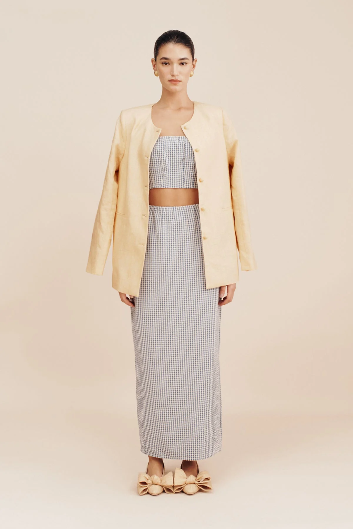 Posse - MIRA SKIRT - BLUE GINGHAM - Image 5