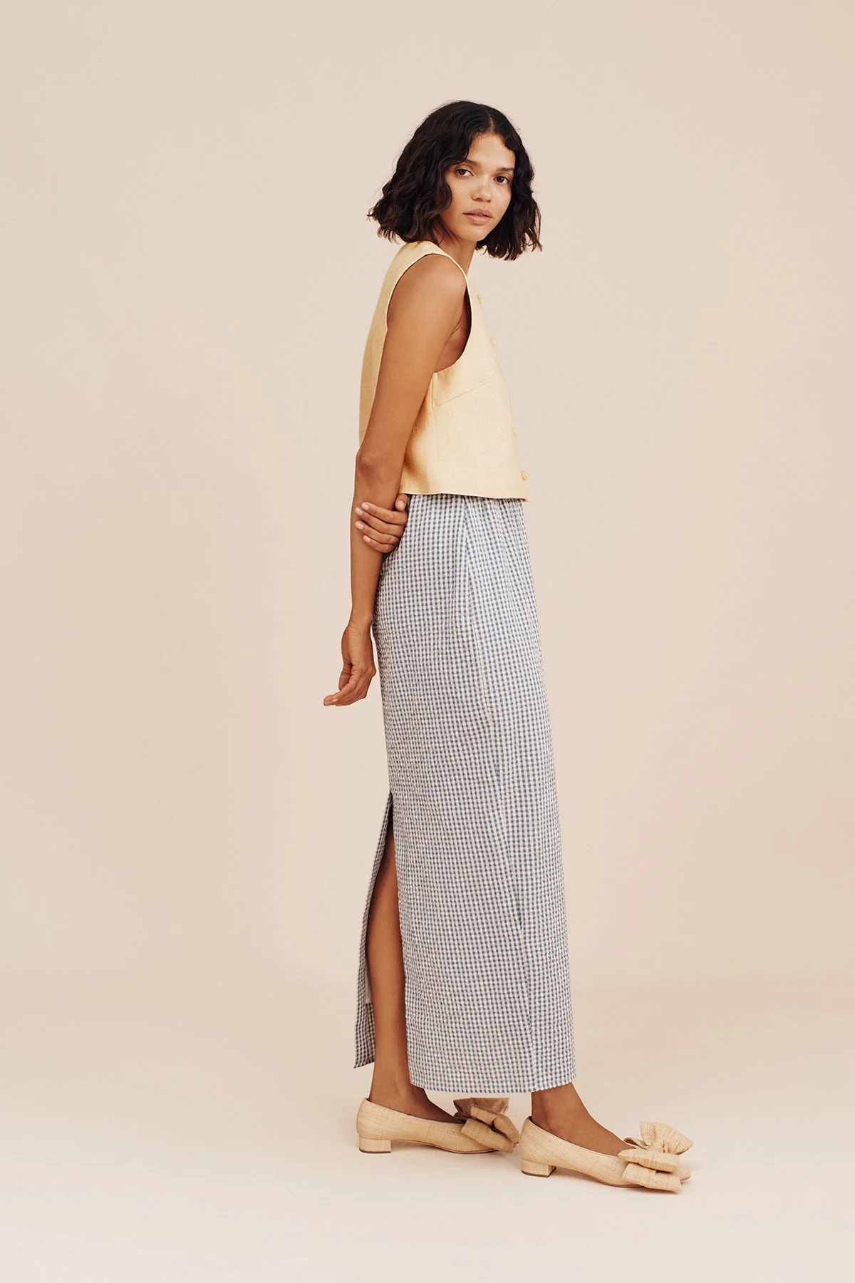 Posse - MIRA SKIRT - BLUE GINGHAM - Image 8