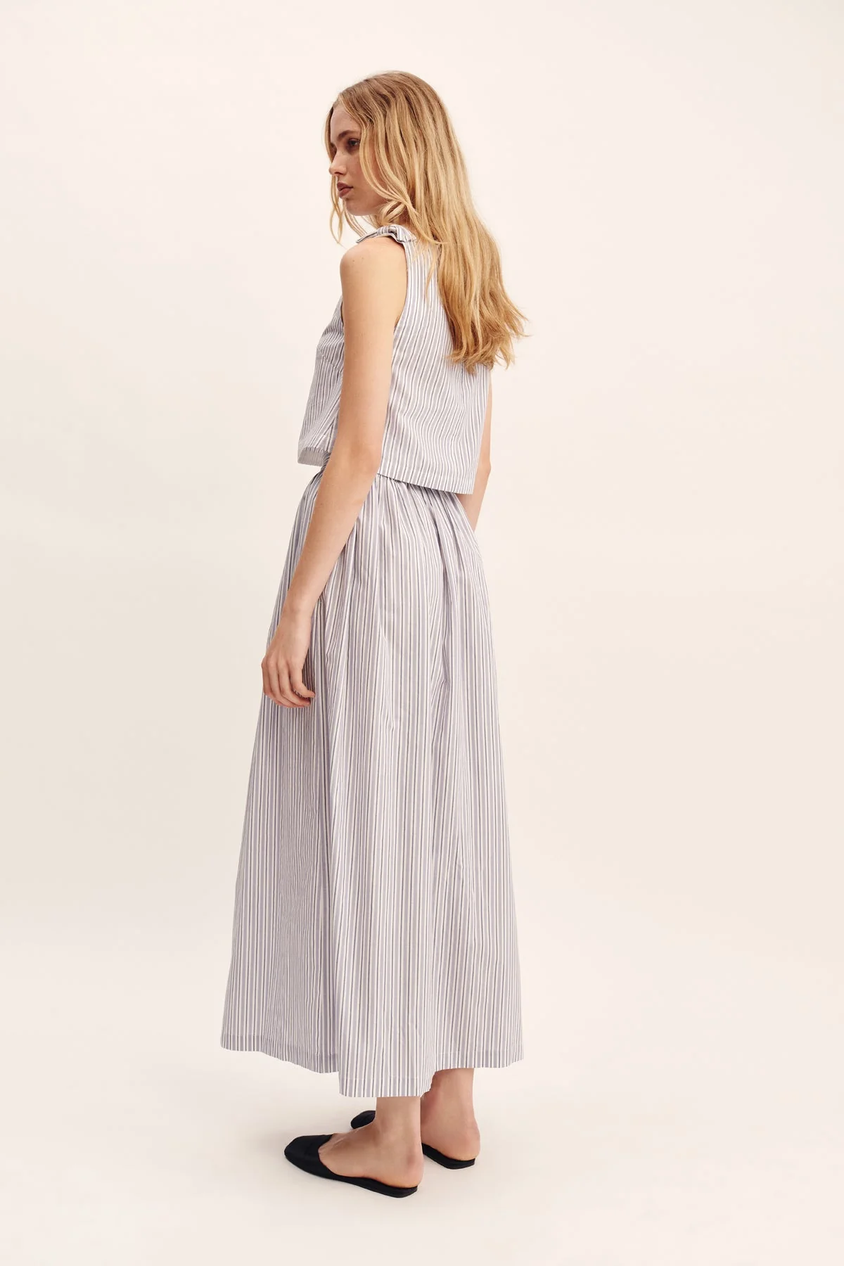 Posse - OSCAR SKIRT - BLUE STRIPE - Image 4