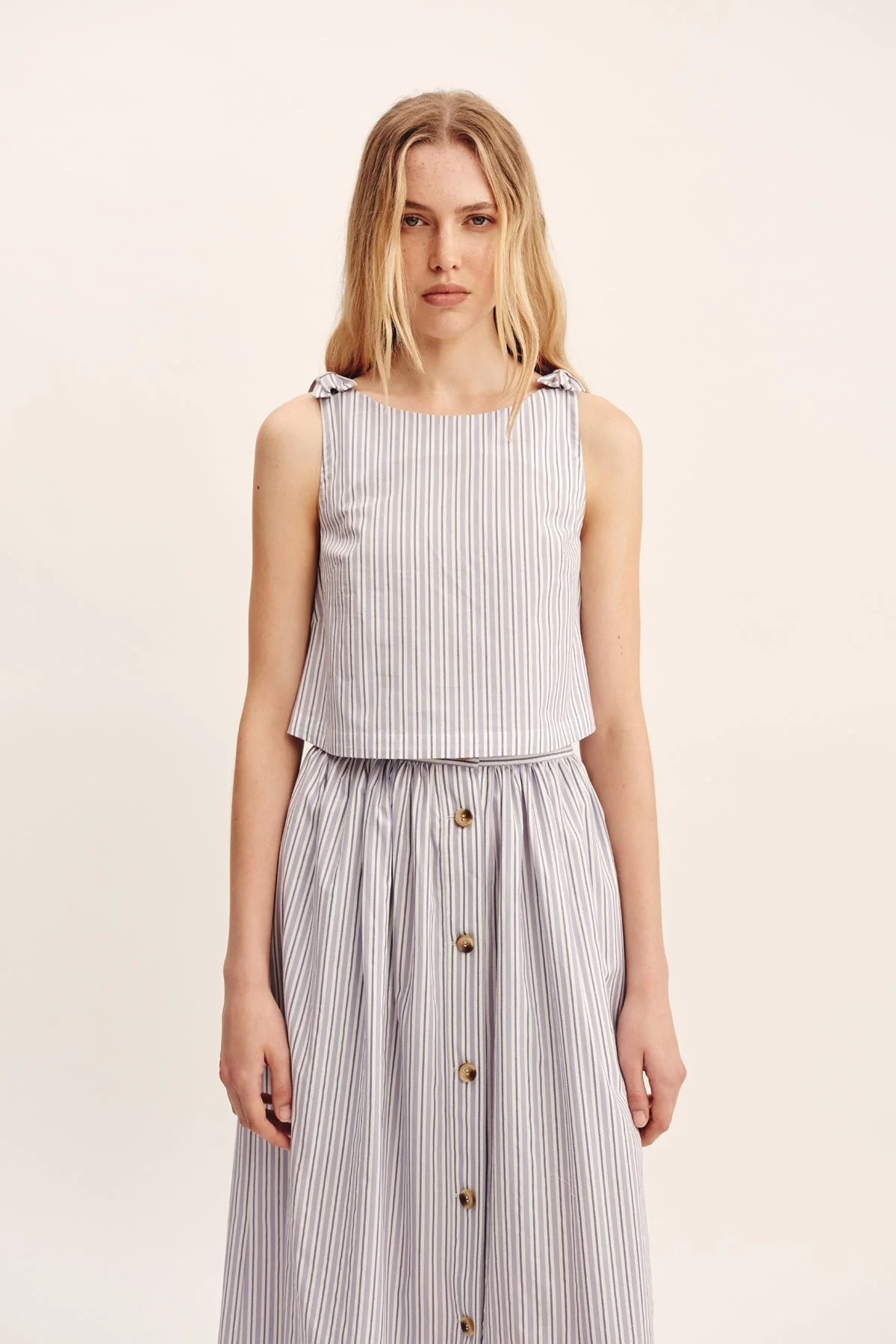 Posse - OSCAR SKIRT - BLUE STRIPE - Image 5