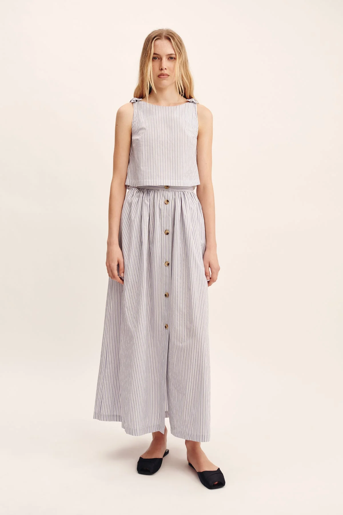 Posse - OSCAR SKIRT - BLUE STRIPE - Image 7