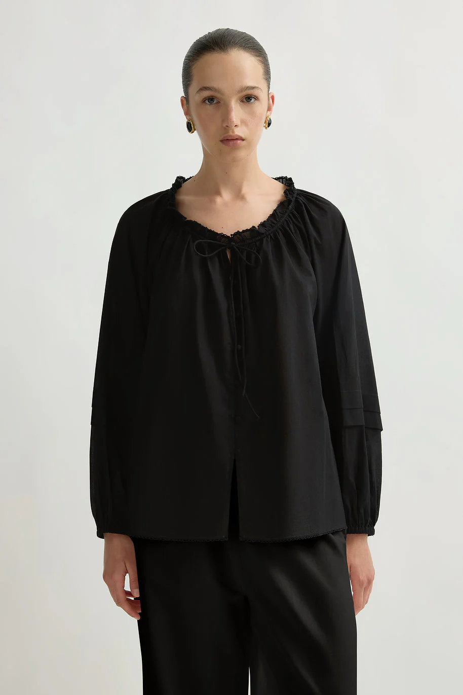 Posse - PEARL BLOUSE - BLACK