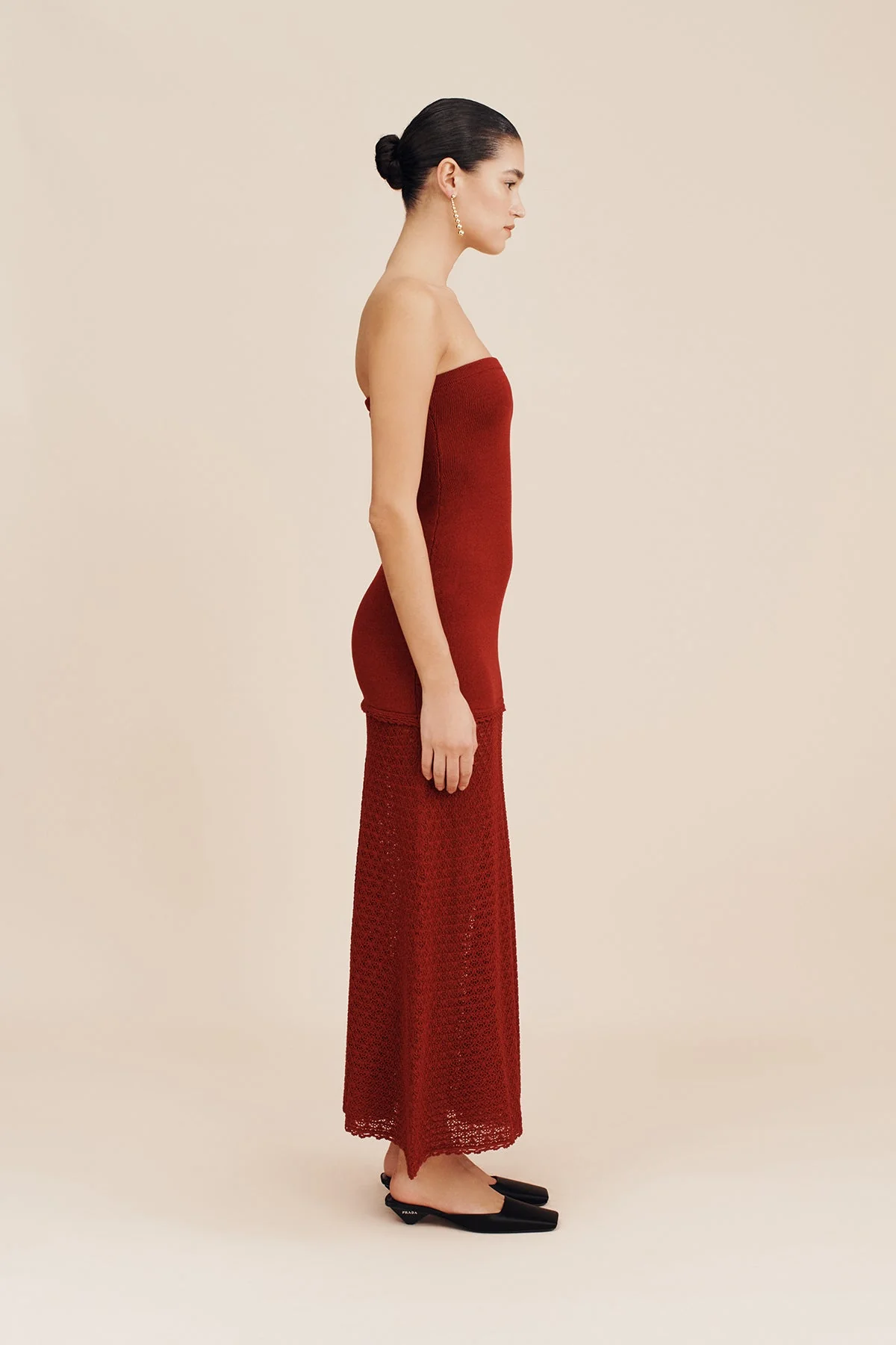 Posse - ROMY STRAPLESS DRESS - CHILLI - Image 4