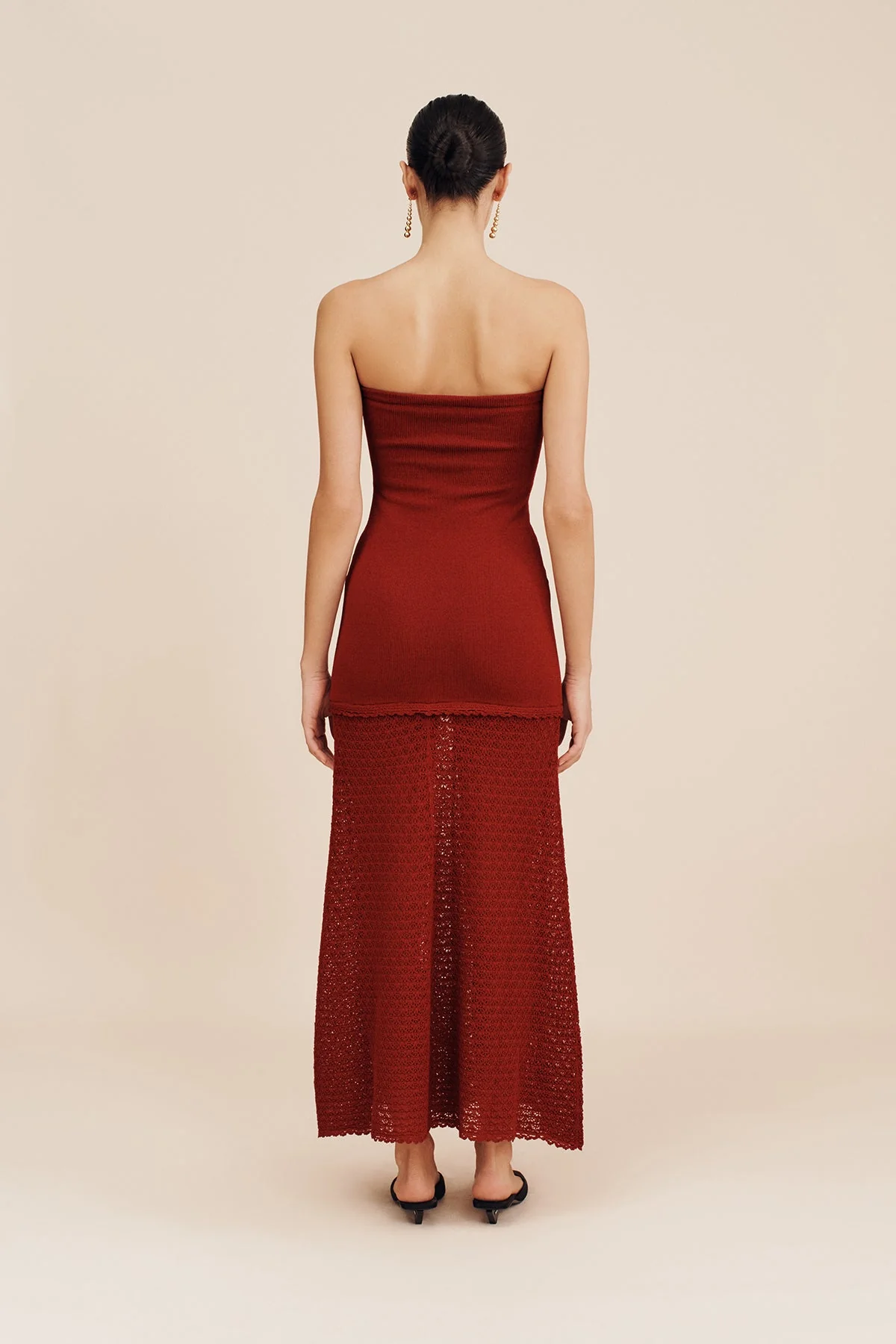 Posse - ROMY STRAPLESS DRESS - CHILLI - Image 5