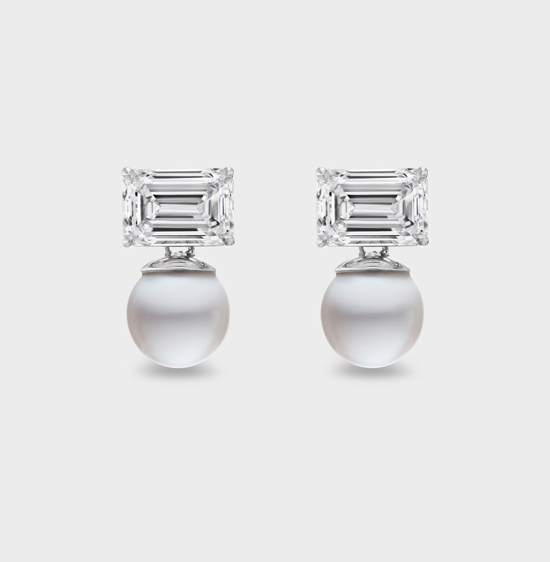 Aflalo - Priestess Tennis Drop Earrings in White Gold - Image 3