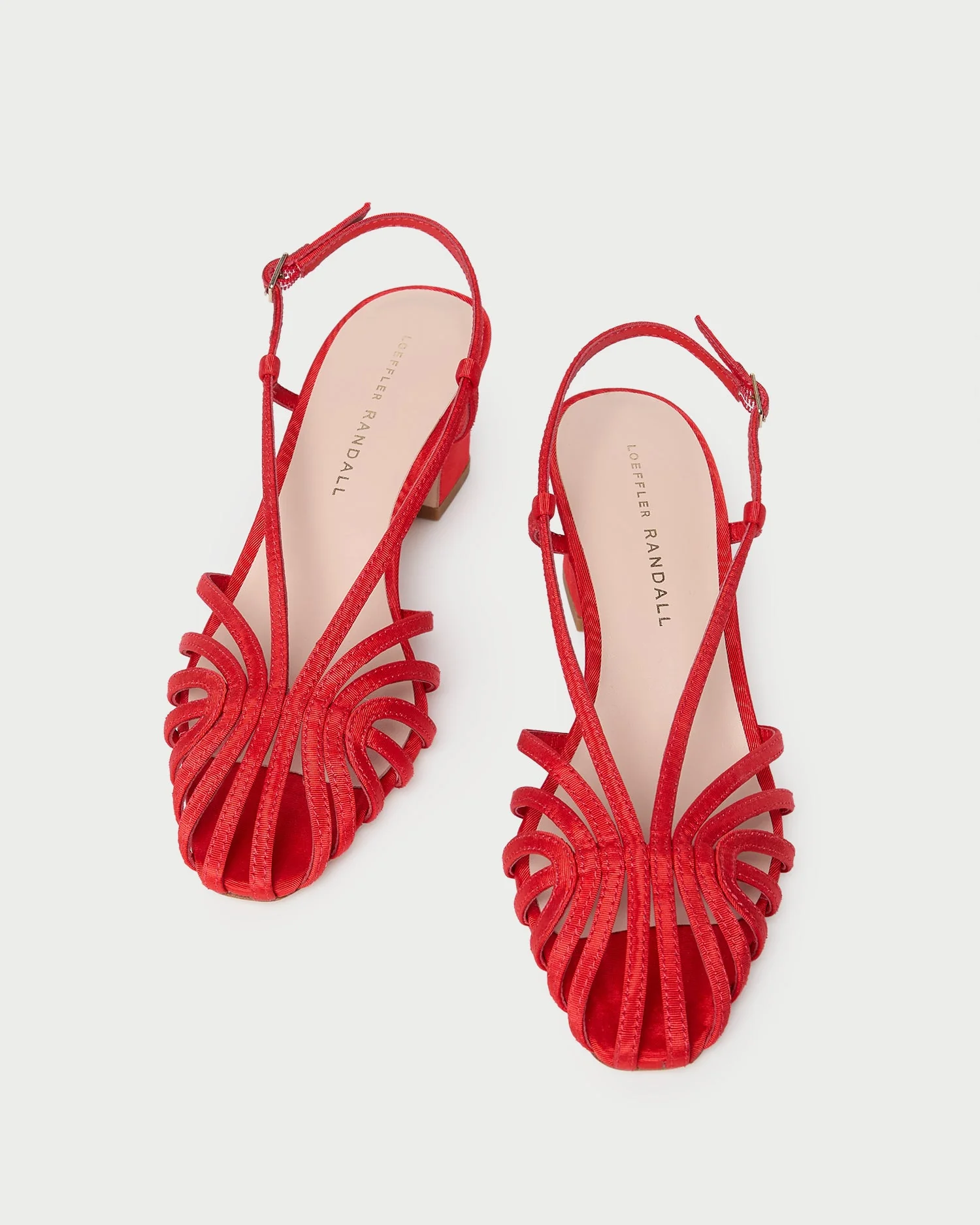 Loeffler Randall - Priscilla Red Moiré Heeled Sandal - Image 3