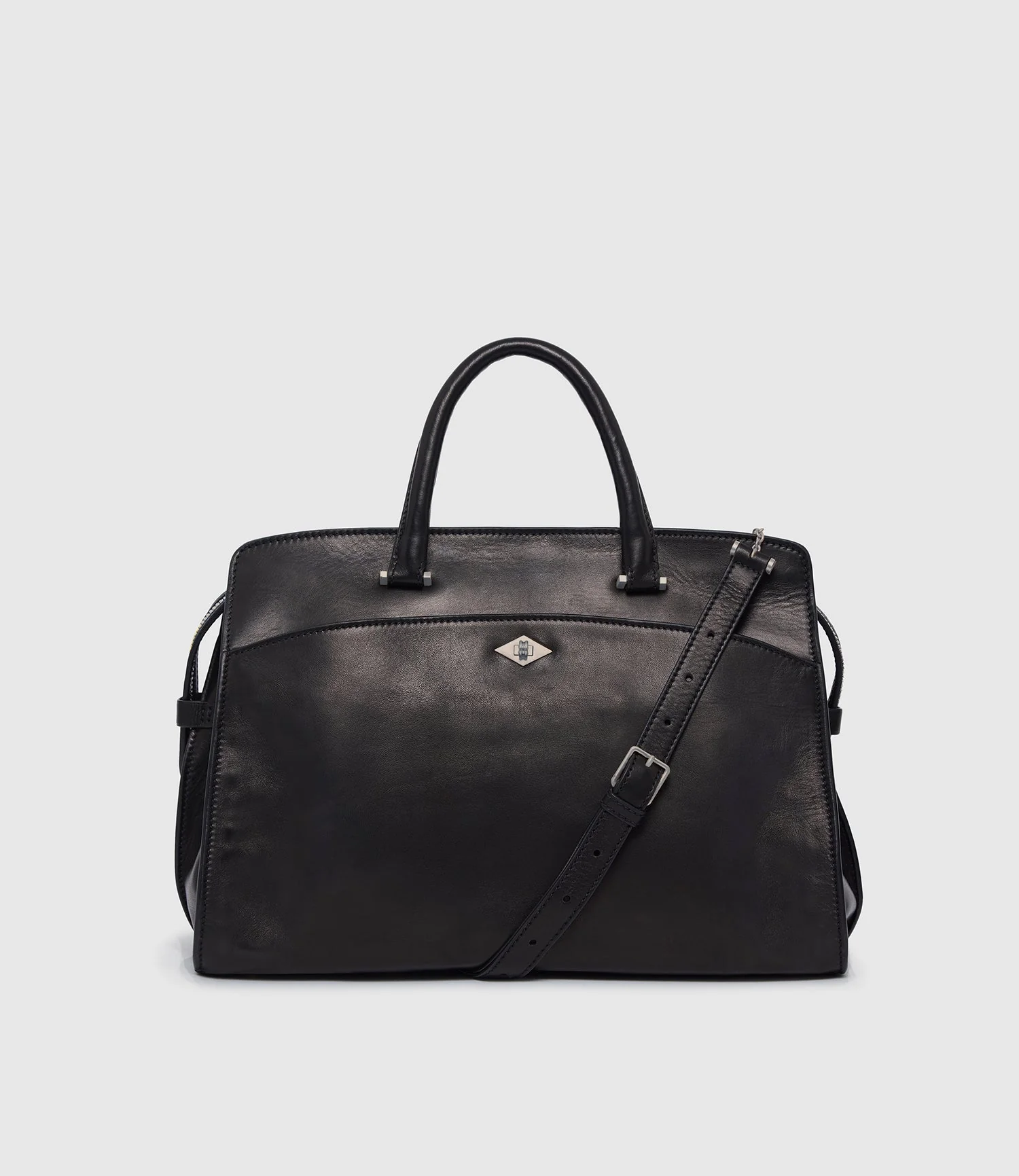 Metier - Private Eye Buttery Nappa Black with Silver Hardware