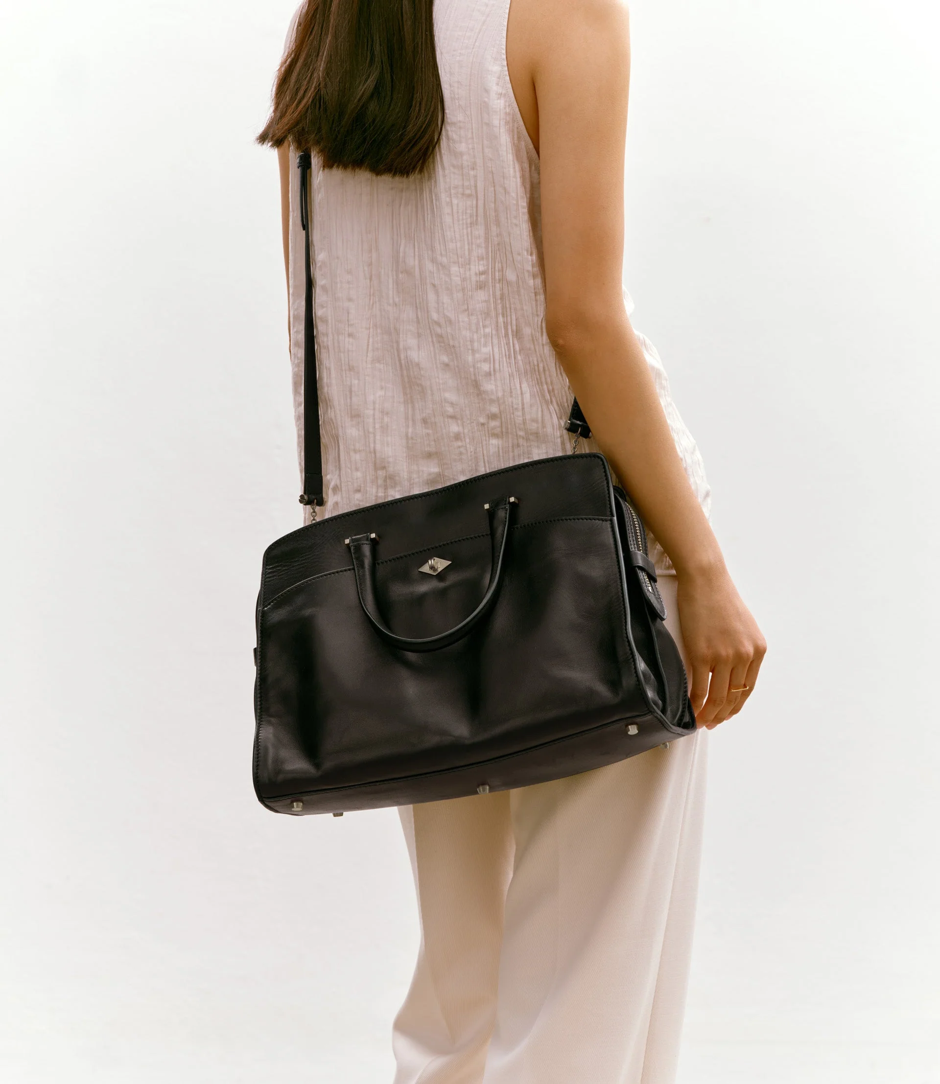 Metier - Private Eye Buttery Nappa Black with Silver Hardware - Image 2