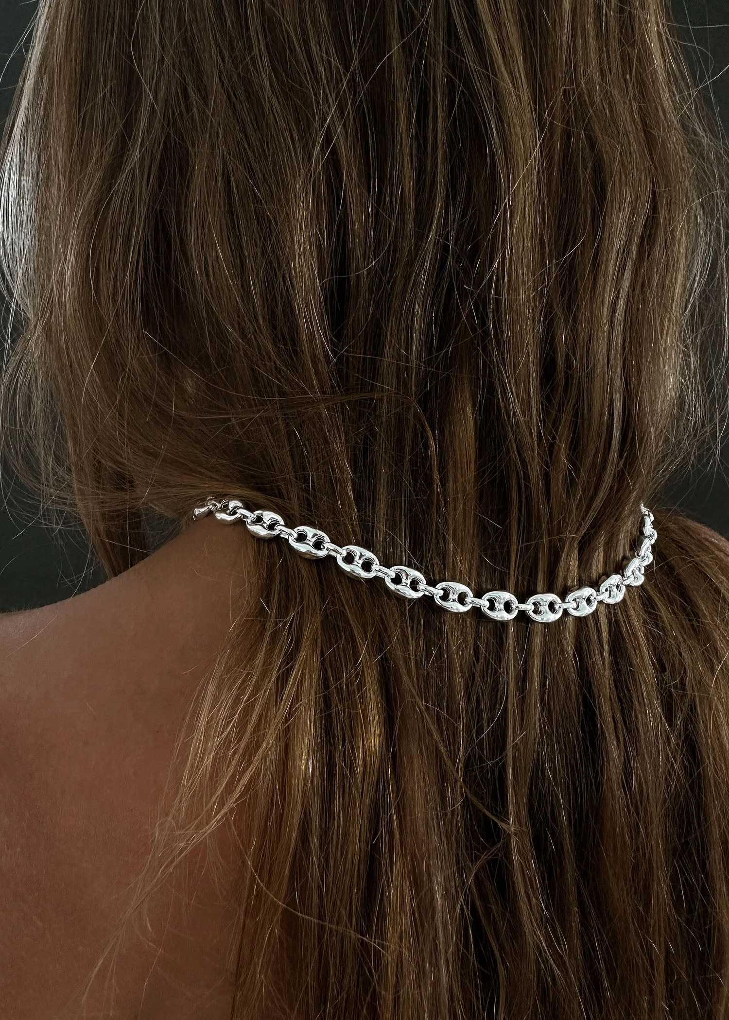 Kinn - Puffed Mariner Chain Necklace Silver - Image 9