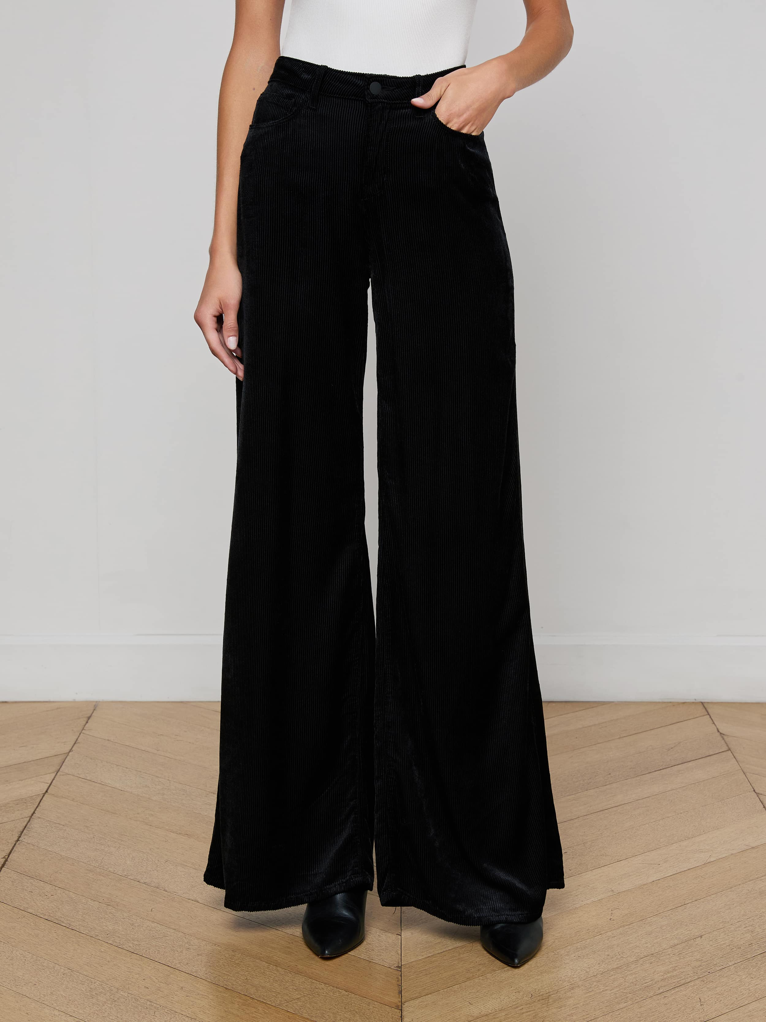L'AGENCE - Quincy Wide - Leg Corduroy Pant - Image 2