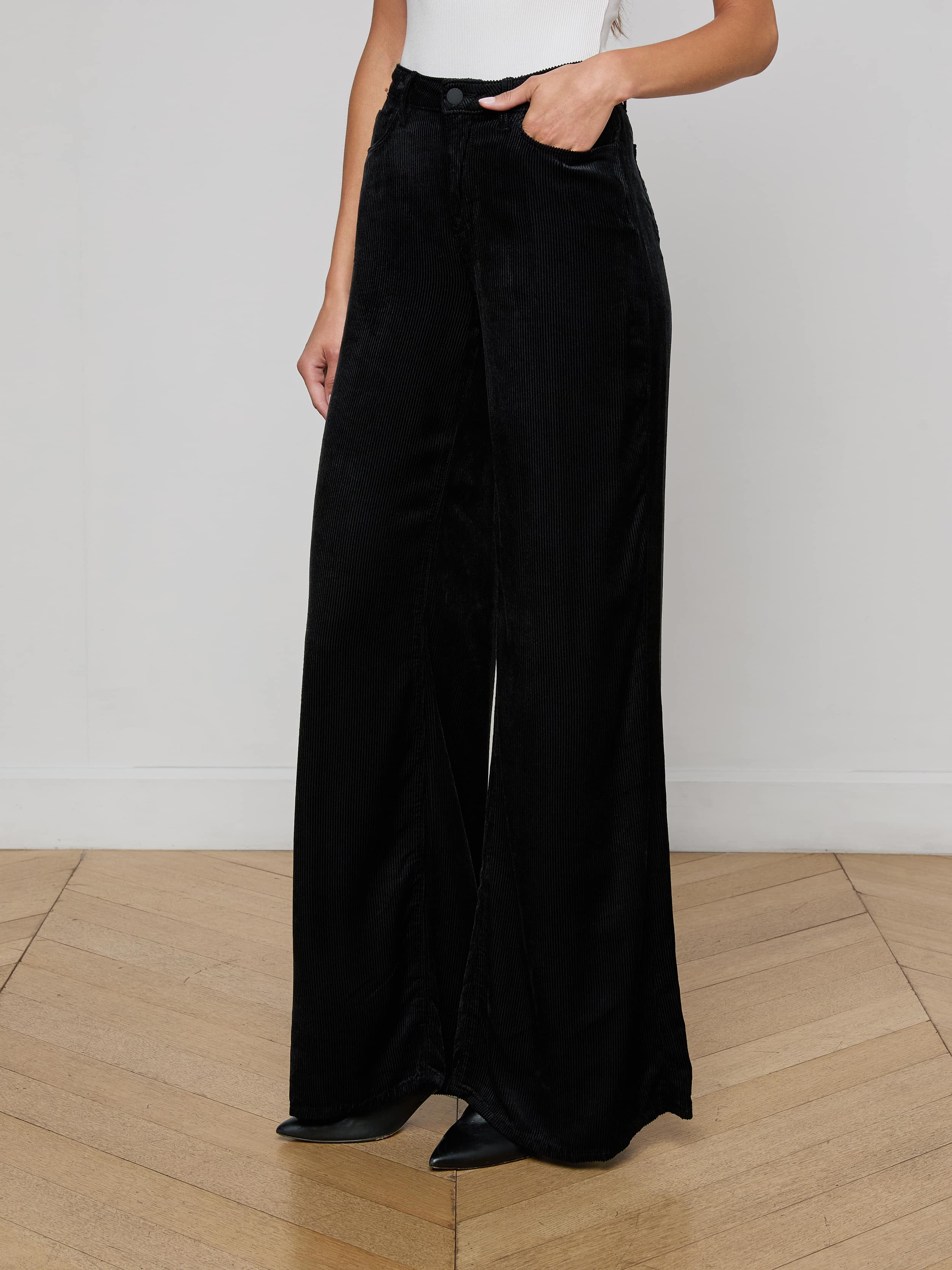 L'AGENCE - Quincy Wide - Leg Corduroy Pant - Image 3