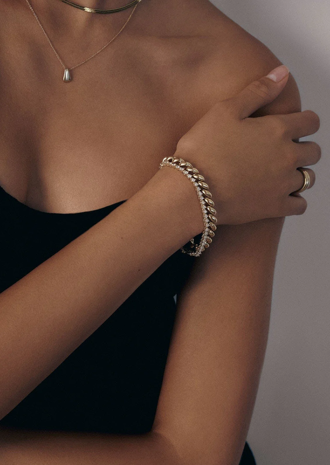 Kinn - Rachel Three Prong Tennis Bracelet Diamond - Image 3